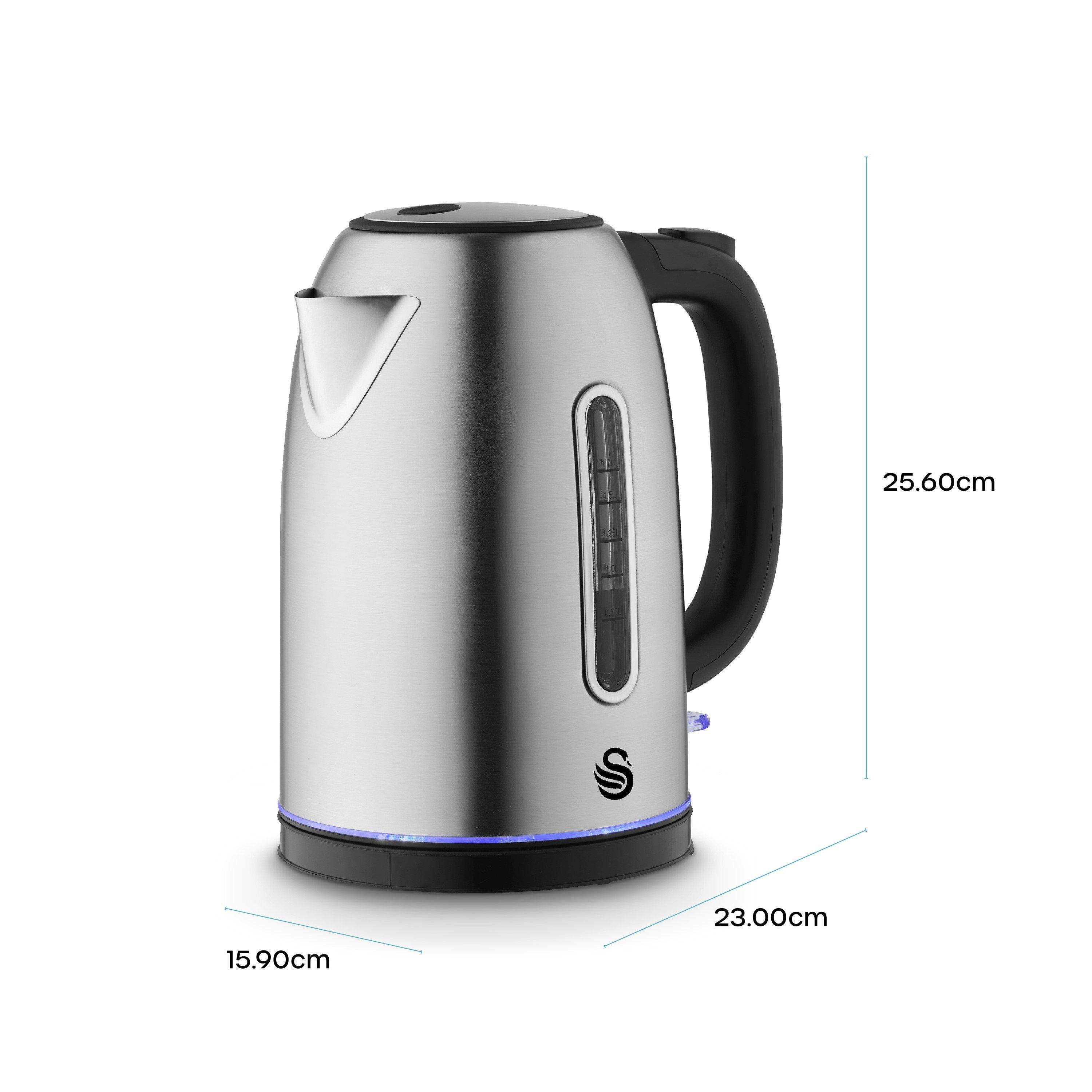 Stainless Steel - Swan - Quiet Boil Cordless Kettle - 6