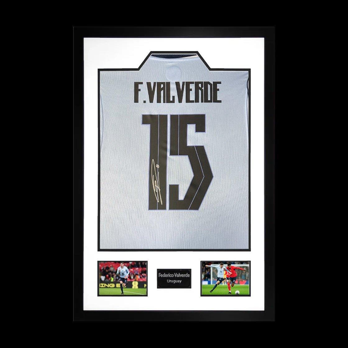 Purple - The Fan Cave - Federico Valverde Signed Uruguay Premium Frame