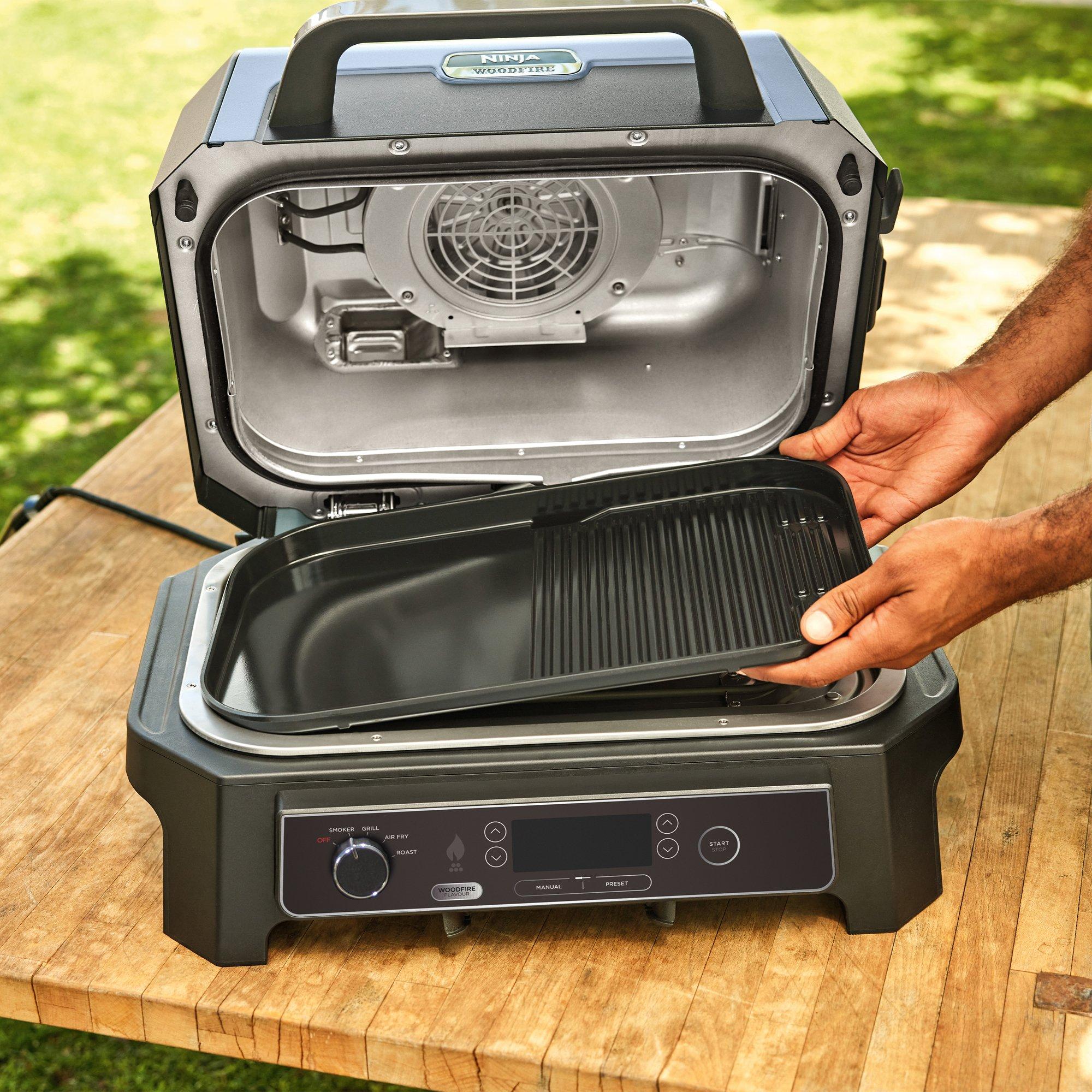 Grey Lid / Blac - Ninja - Woodfire Pro XL Electric BBQ Grill & Smoker - 2