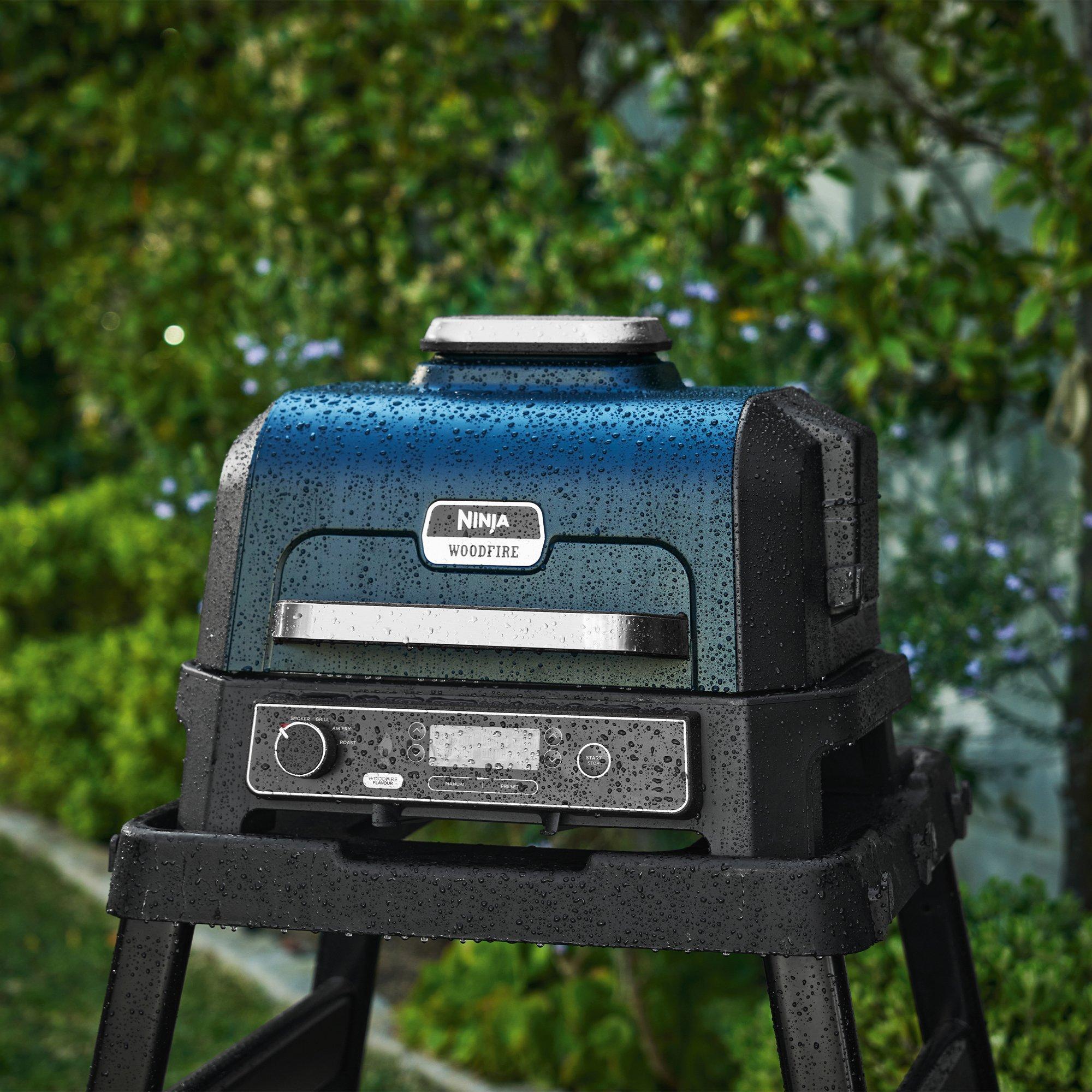 Grey Lid / Blac - Ninja - Woodfire Pro XL Electric BBQ Grill & Smoker - 9