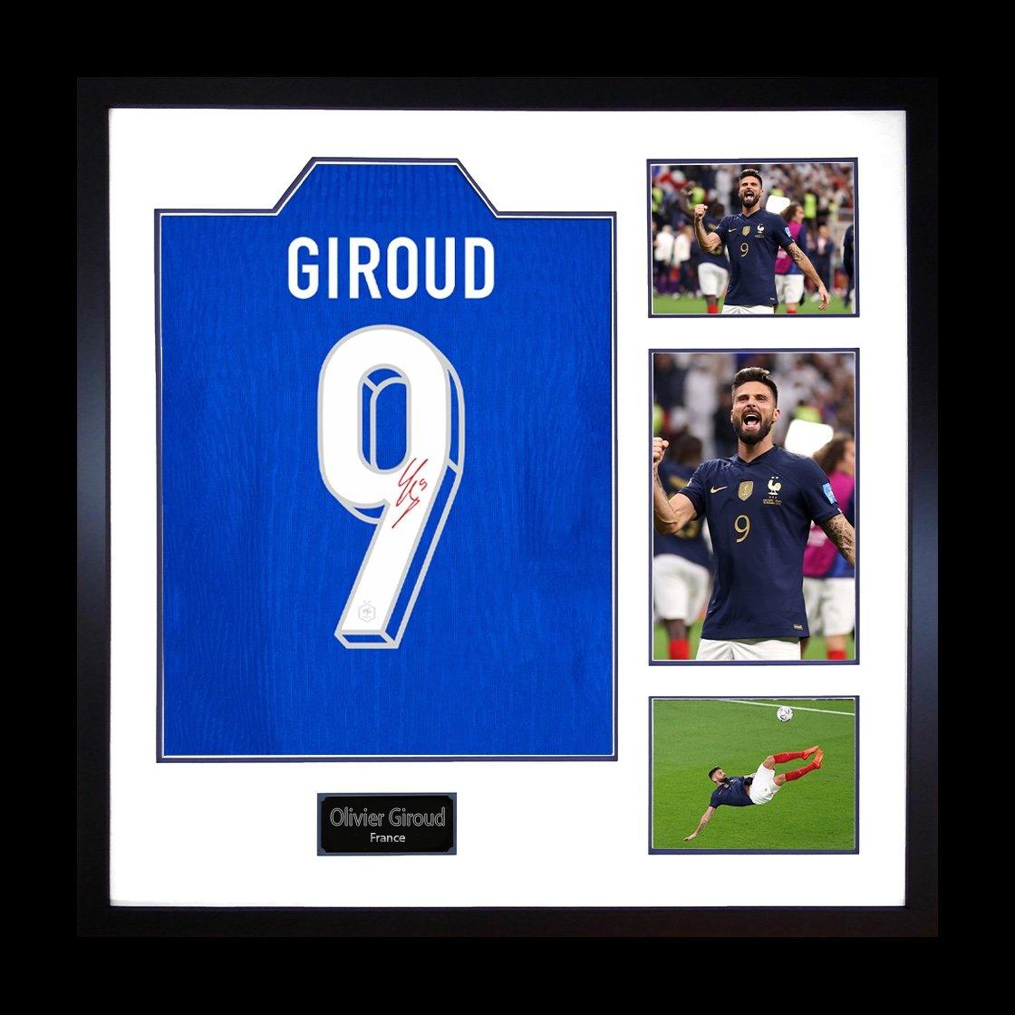 Blue - The Fan Cave - Olivier Giroud Signed France Shirt Elite Frame - 1