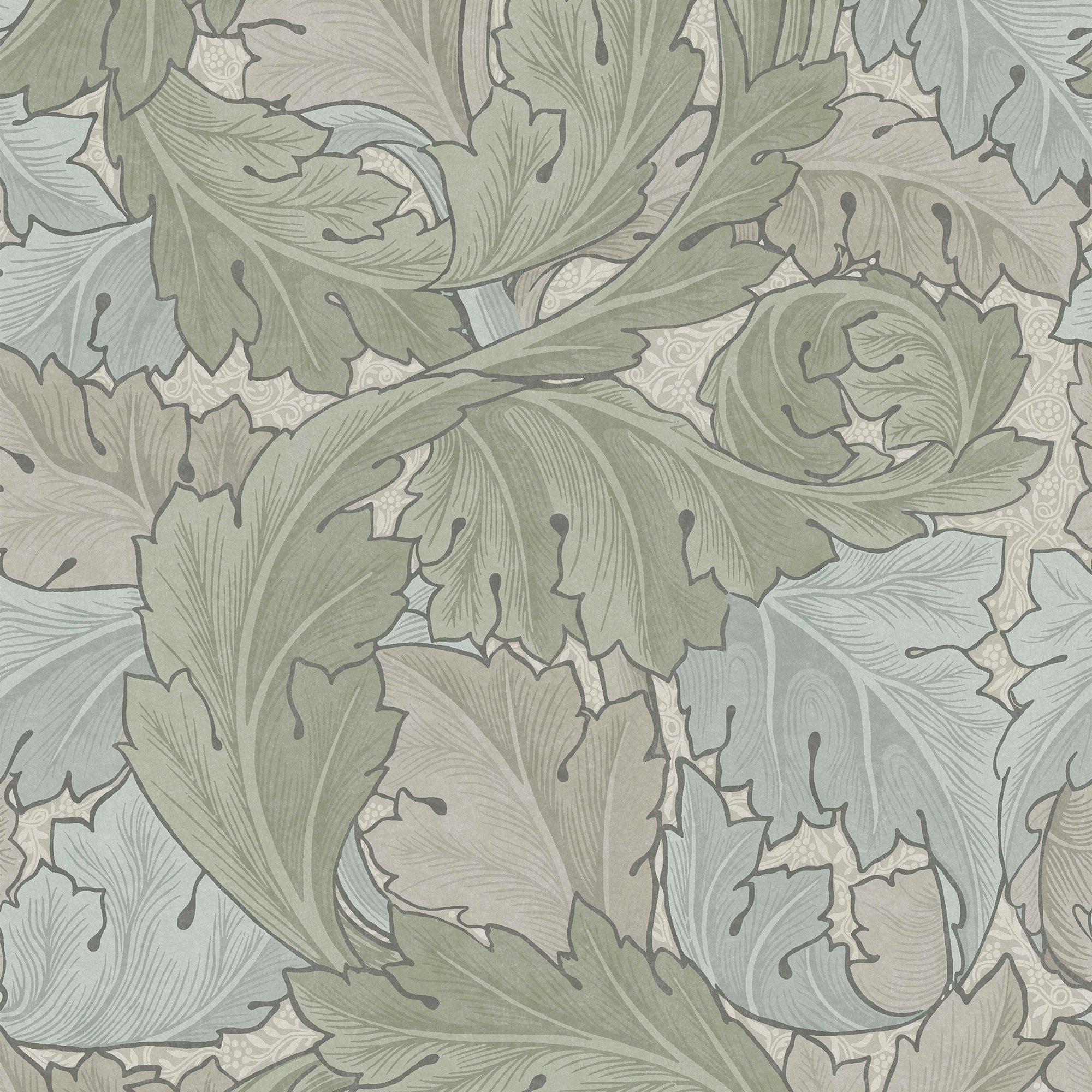 Sage & Duck Egg - William Morris at Home - William Morris at Home Acanthus Sage Wallpaper - 2