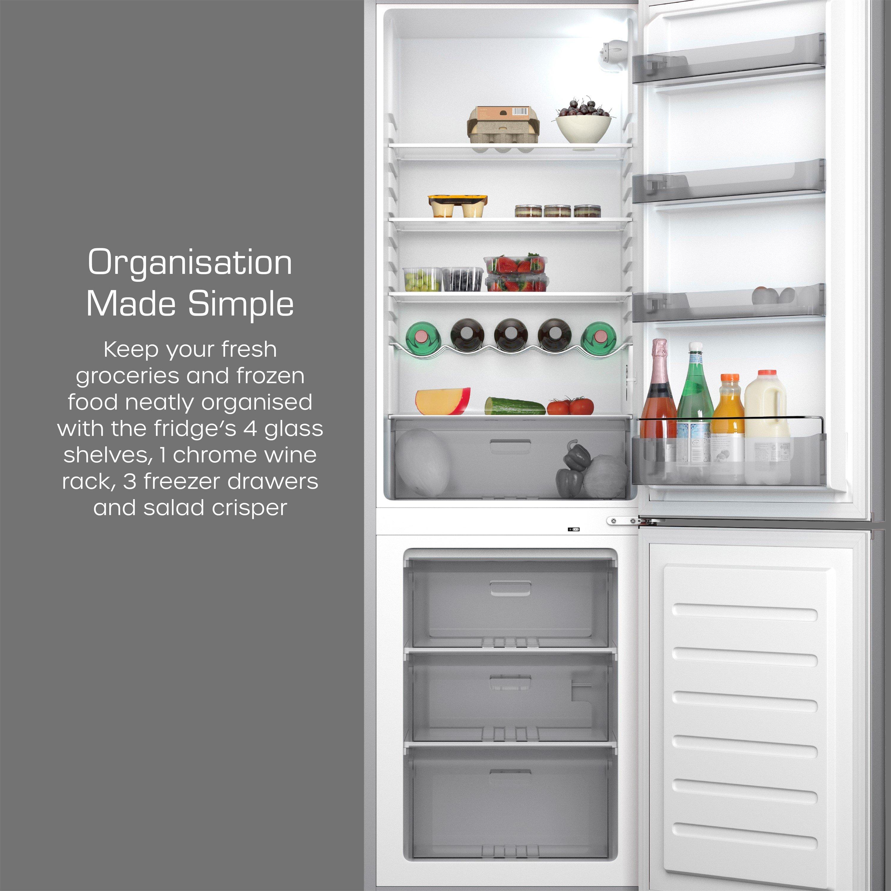Grey - Swan - Retro Fridge Freezer Grey - 5