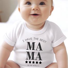 Aye Do I Have The Best Mama Baby Vest 7332-BBYvest