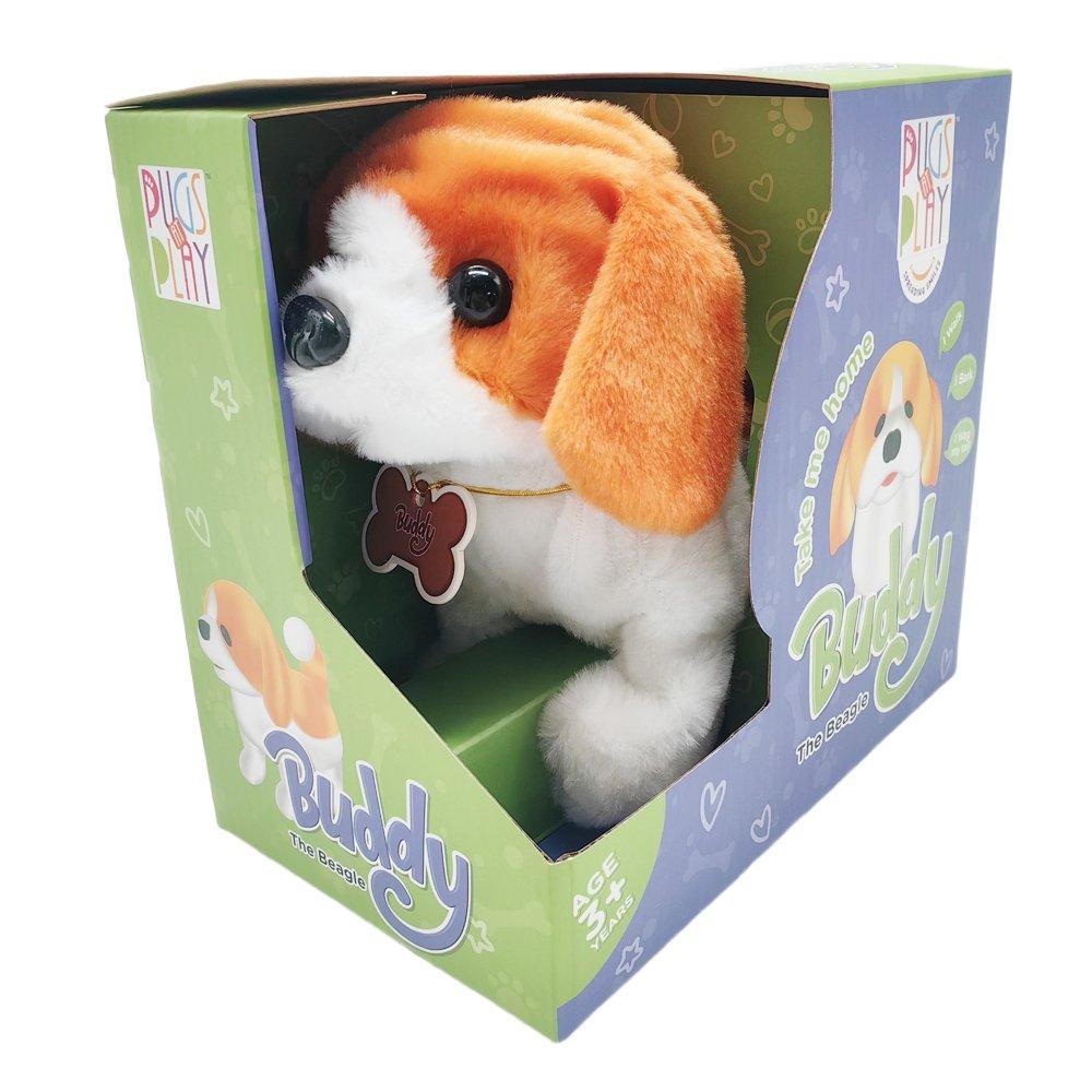 Multi - Pugs at Play - Buddy Interactive Walking Dog Plush Toy - 11