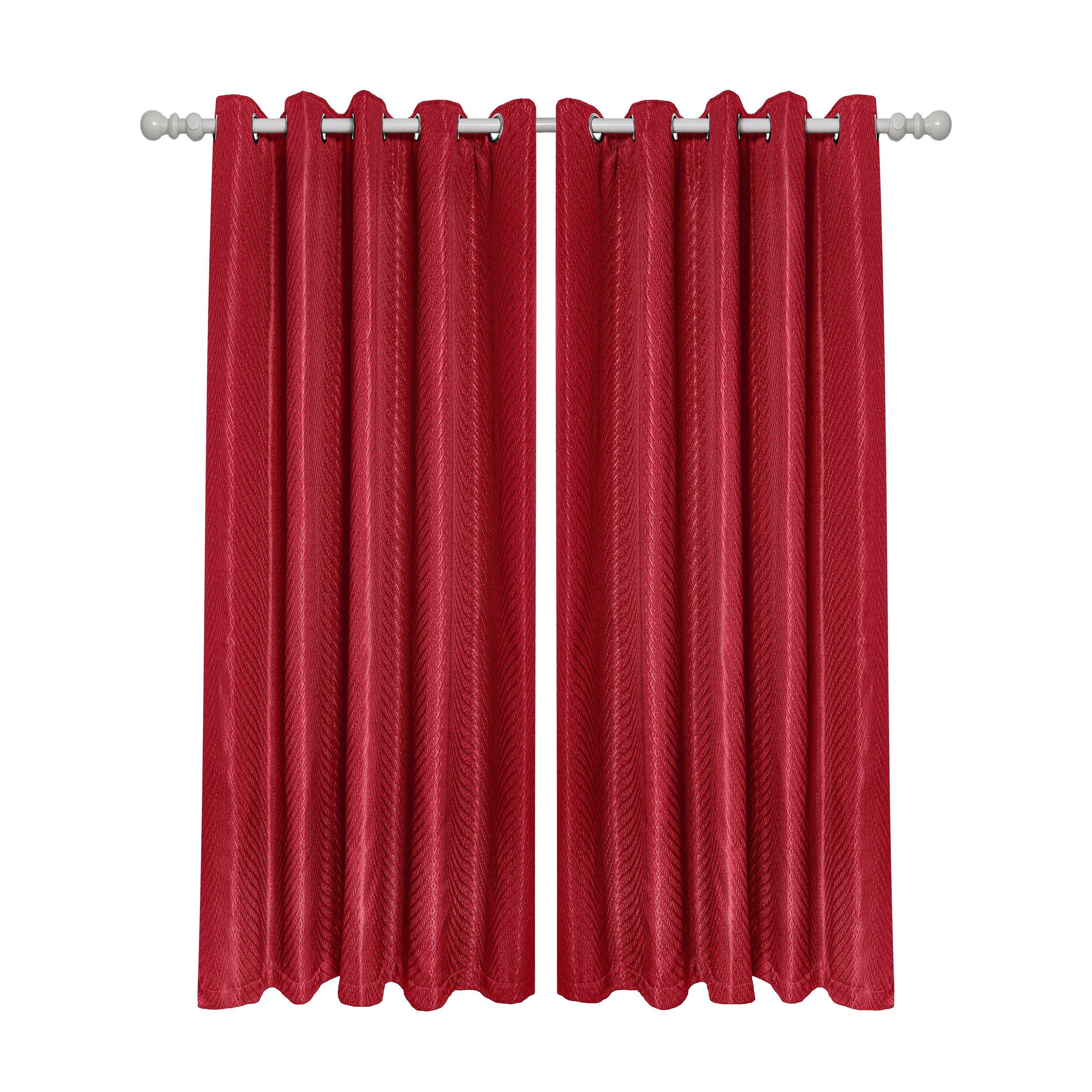 Cranberry - Emma Barclay - Lined Eyelet Curtains Aura - 1
