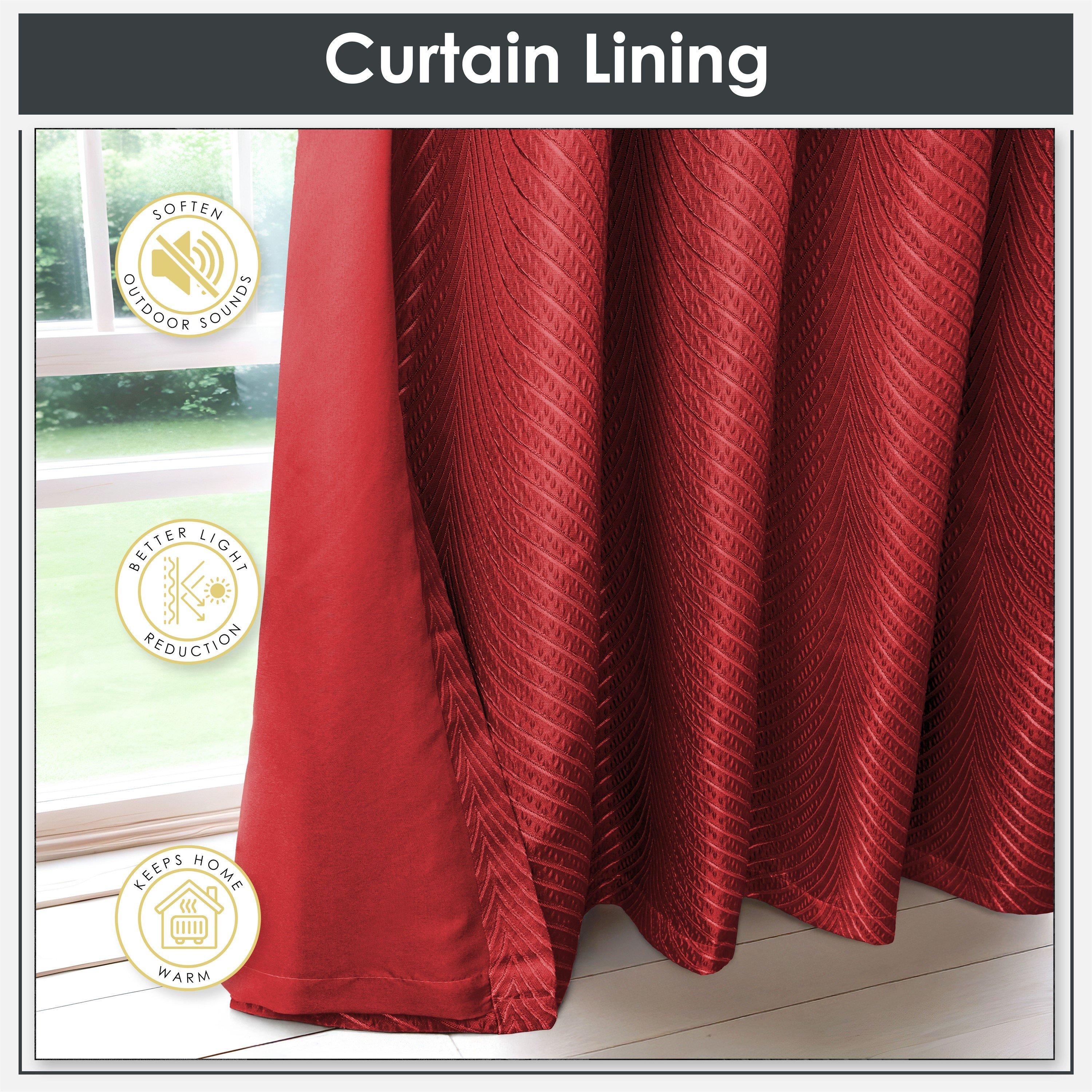 Cranberry - Emma Barclay - Lined Eyelet Curtains Aura - 2