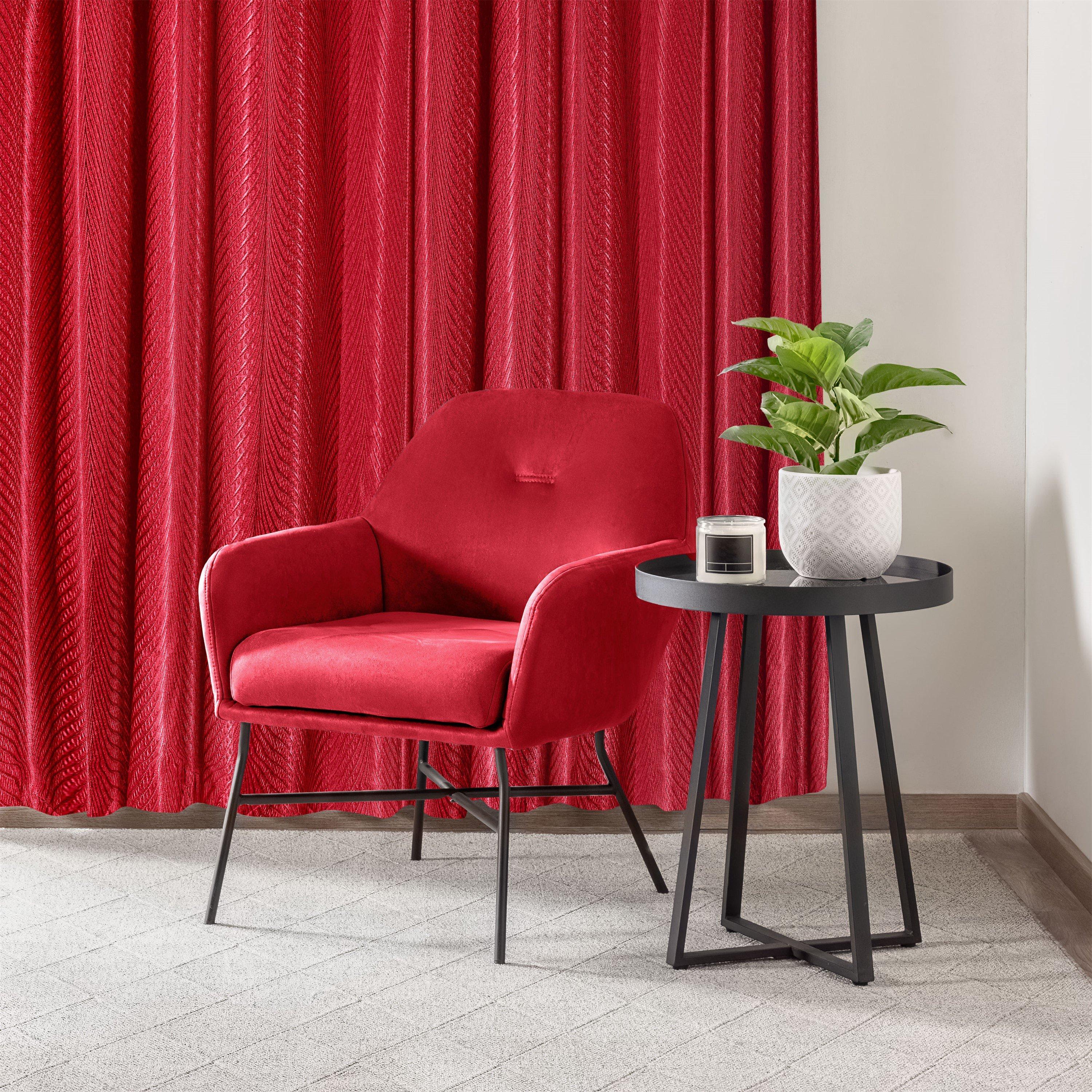 Cranberry - Emma Barclay - Lined Eyelet Curtains Aura - 3