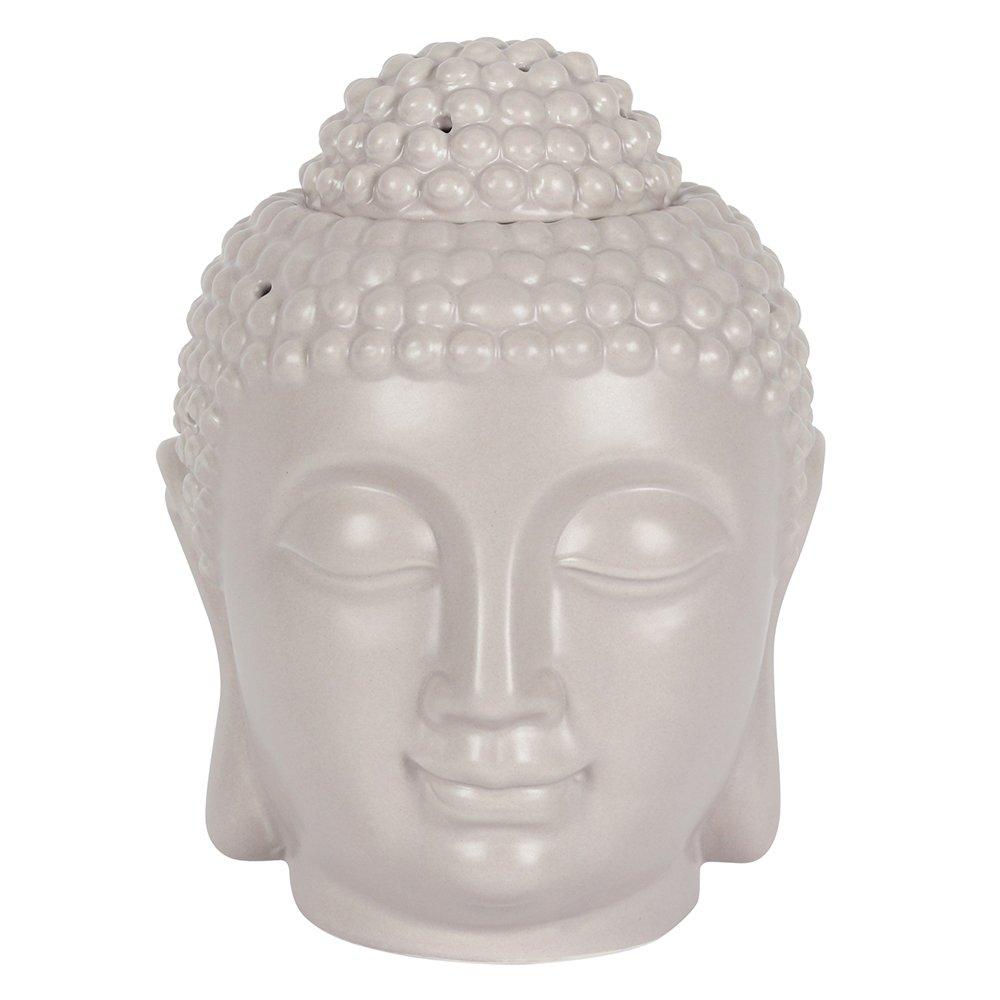 Grey - Something Different - Large Grey Buddha Head Oil Burner - 2