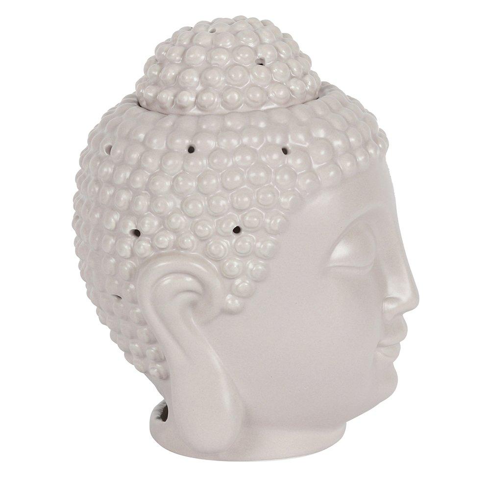 Grey - Something Different - Large Grey Buddha Head Oil Burner - 4