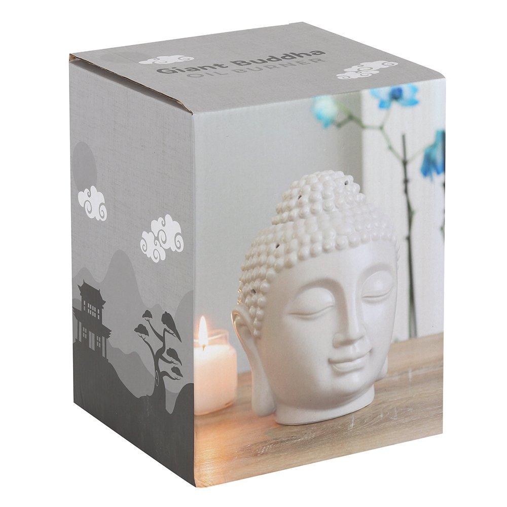 Grey - Something Different - Large Grey Buddha Head Oil Burner - 6