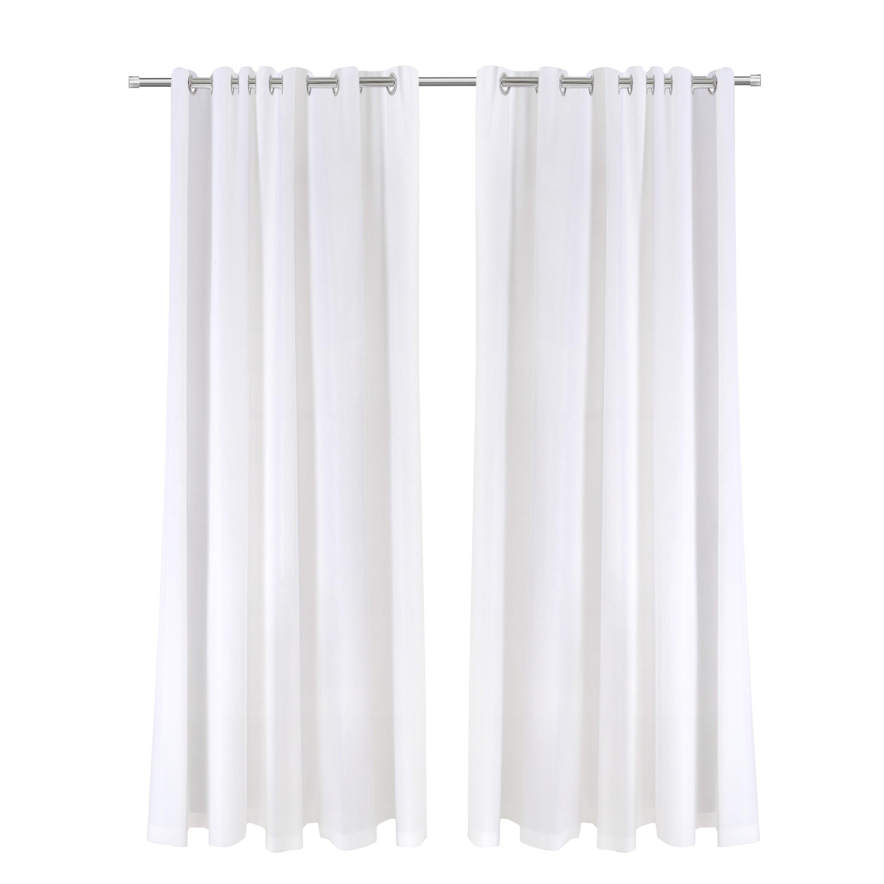 White - Emma Barclay - Lined Voile Sheer Eyelet Curtains Aalia - 1