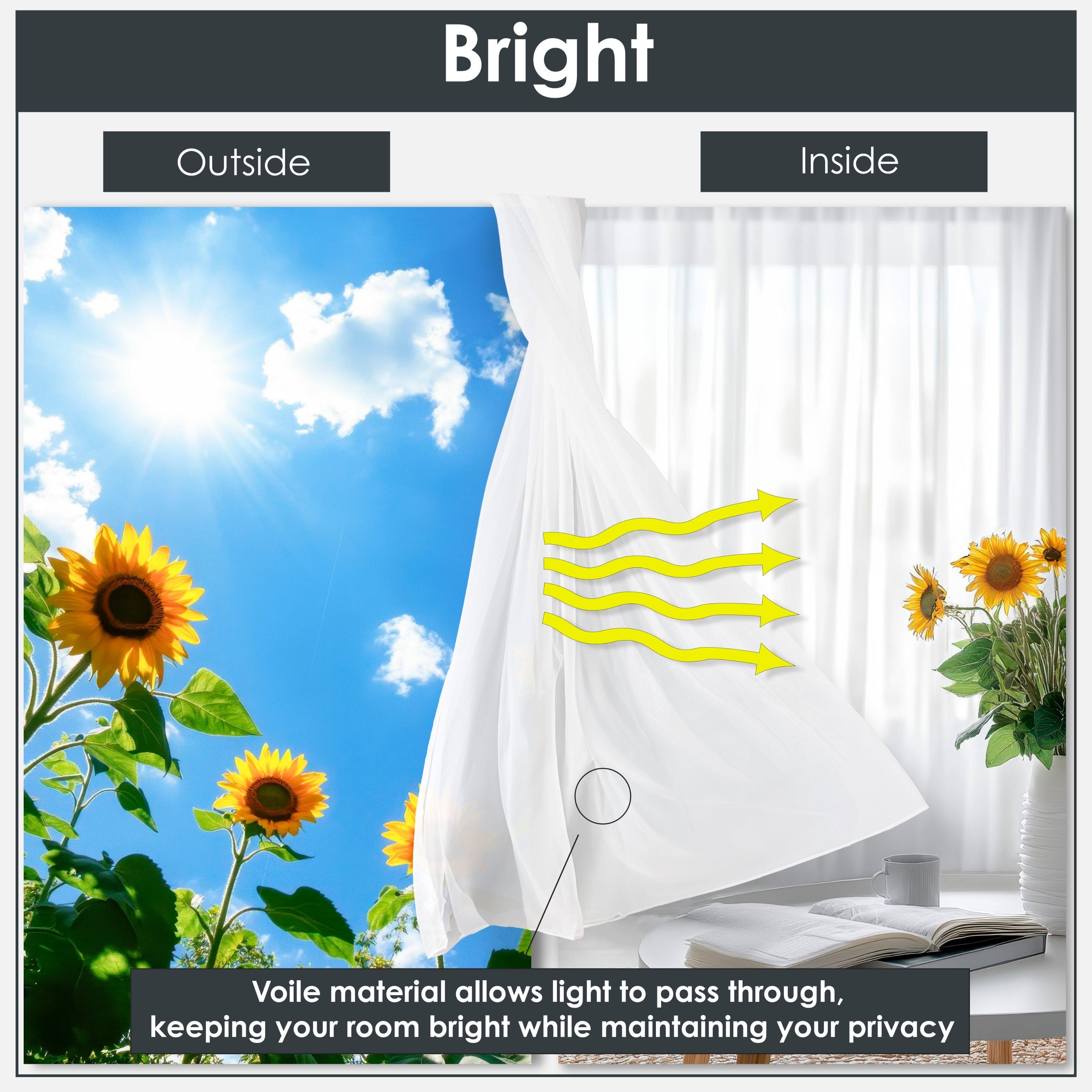 White - Emma Barclay - Lined Voile Sheer Eyelet Curtains Aalia - 5