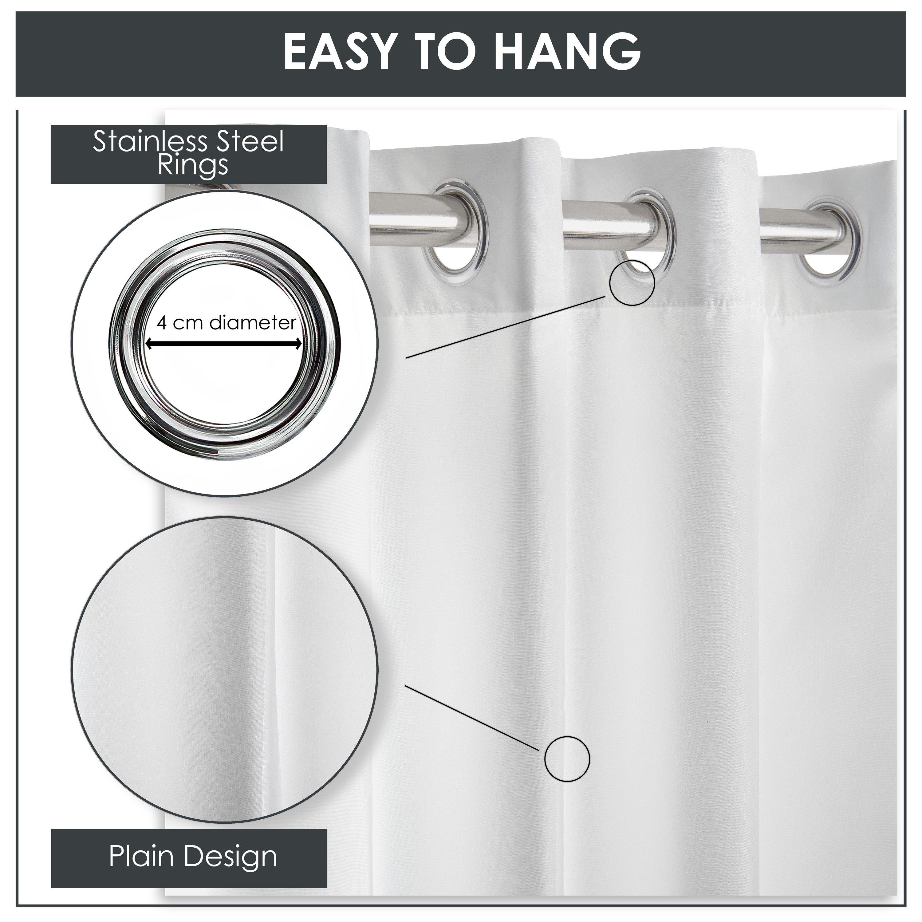 White - Emma Barclay - Lined Voile Sheer Eyelet Curtains Aalia - 6