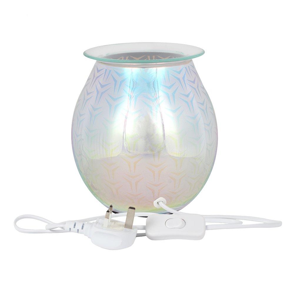 Silver - Something Different - 3D Geometric Light Up Electric Oil Burner - 3