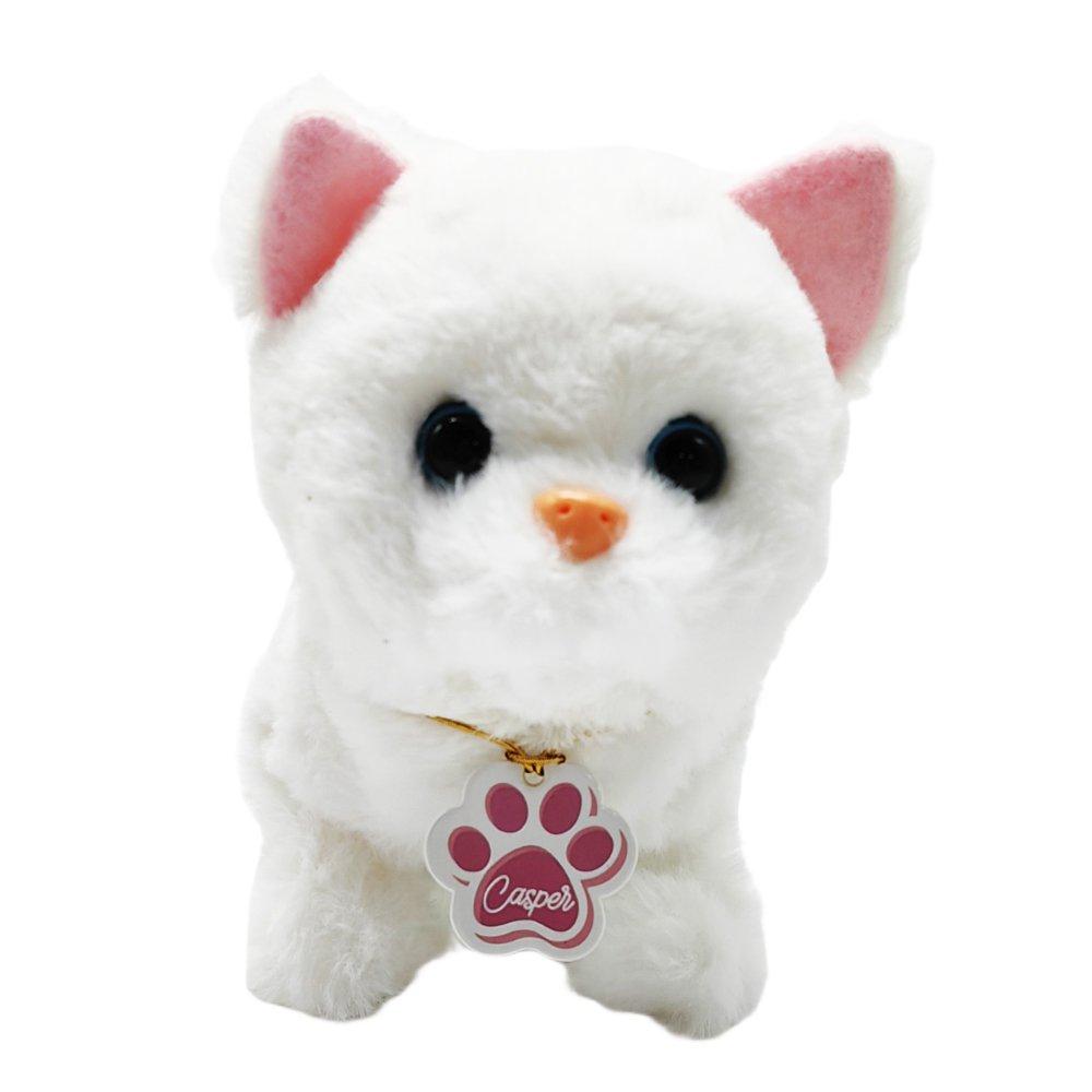 Multi - Pugs at Play - Casper Interactive Walking Cat Plush Toy - 10