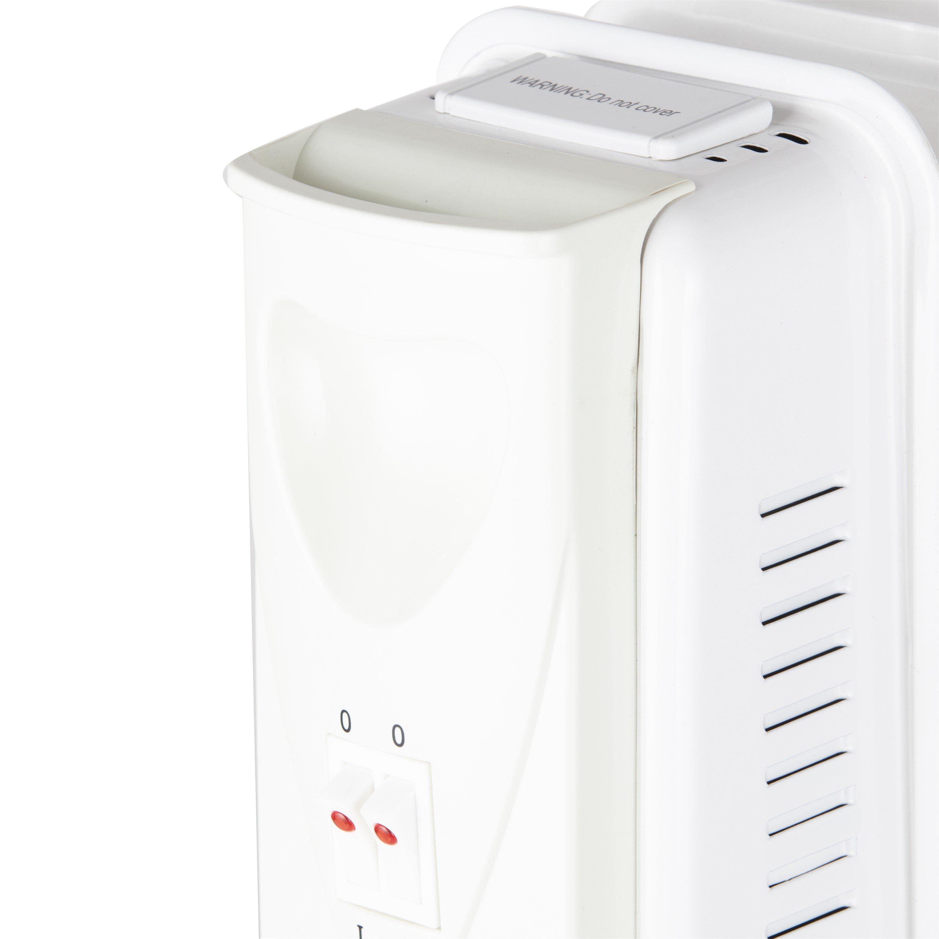 White - Warmlite - 2000W 9-Fin Oil Filled Radiator with 3 Power Setti - 7