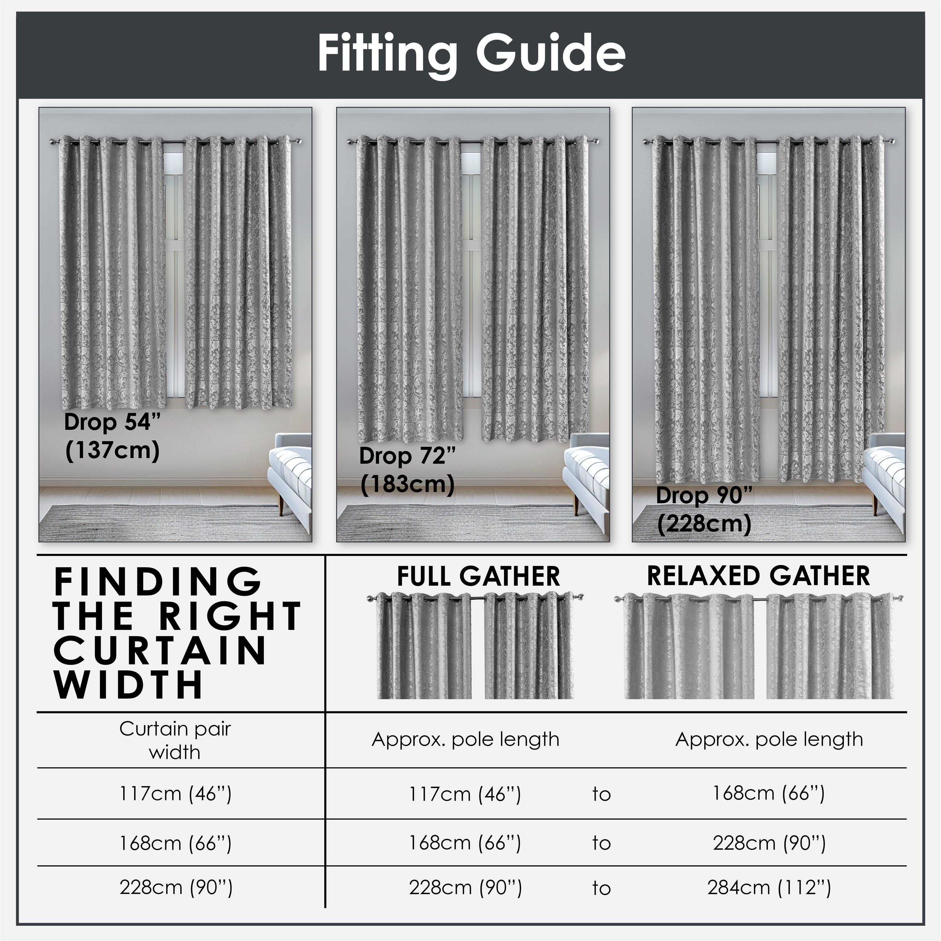 Silver - Emma Barclay - Lined Jacquard Curtains Eyelet Eden - 5