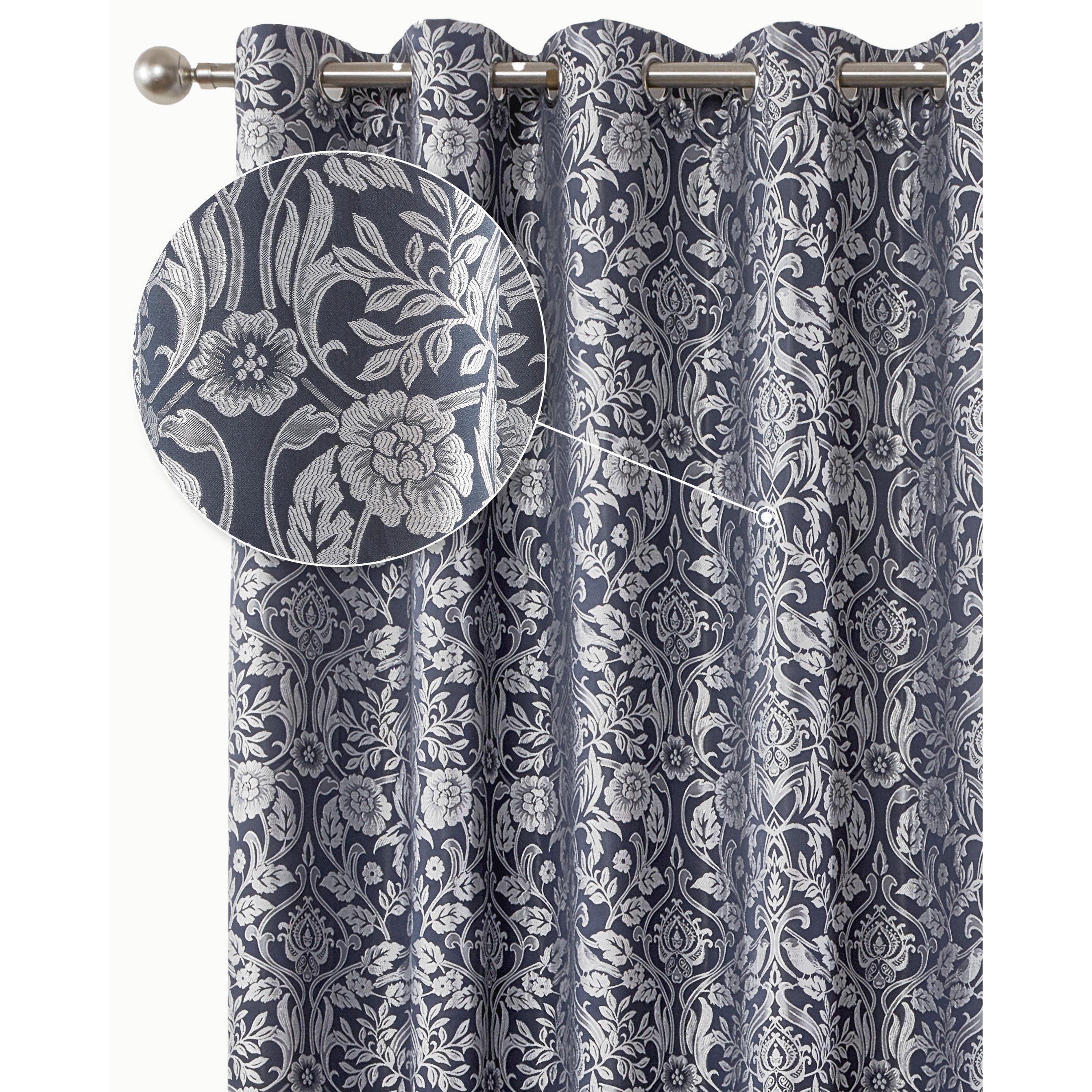 Lined Jacquard Curtains Eyelet Eden