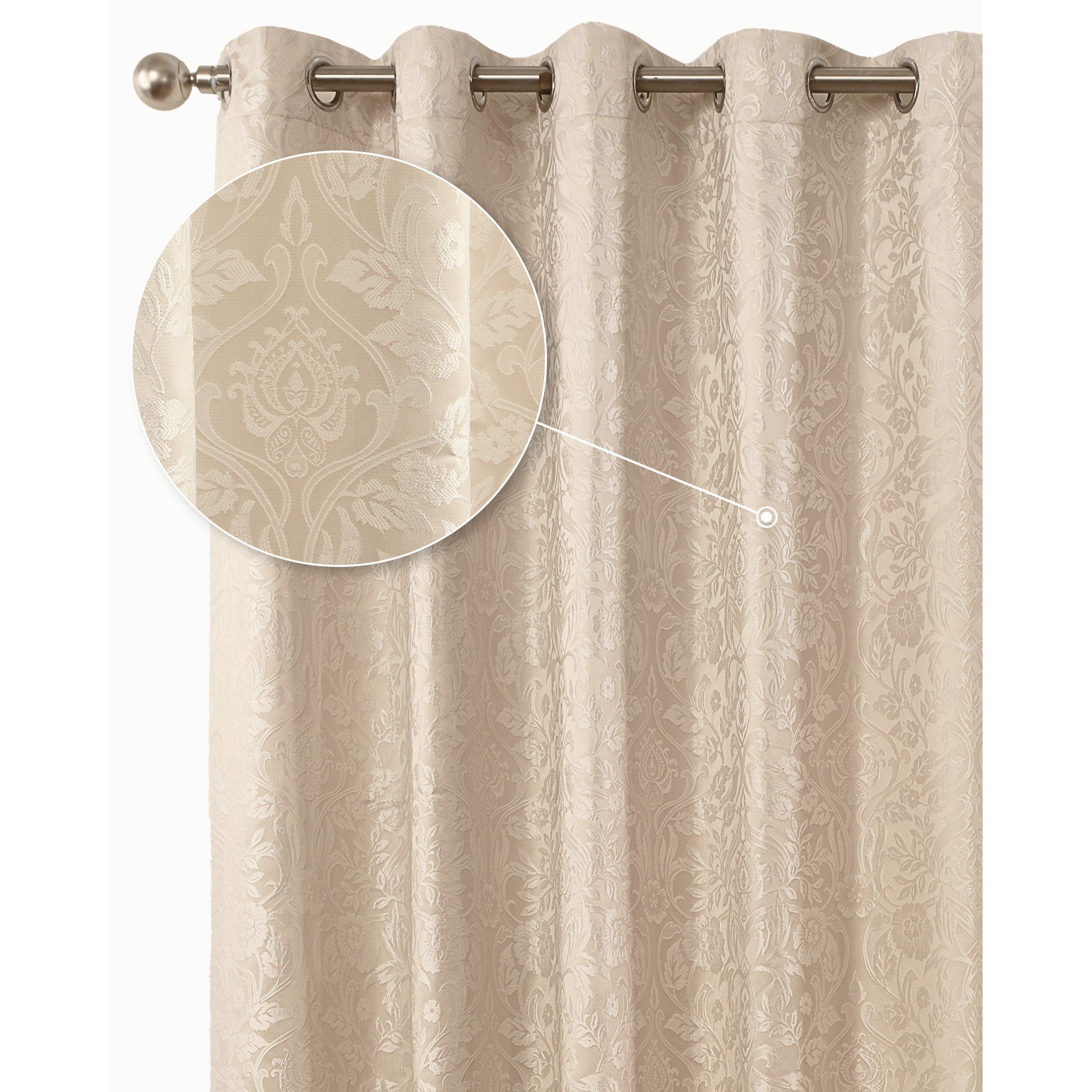 Lined Jacquard Curtains Eyelet Eden