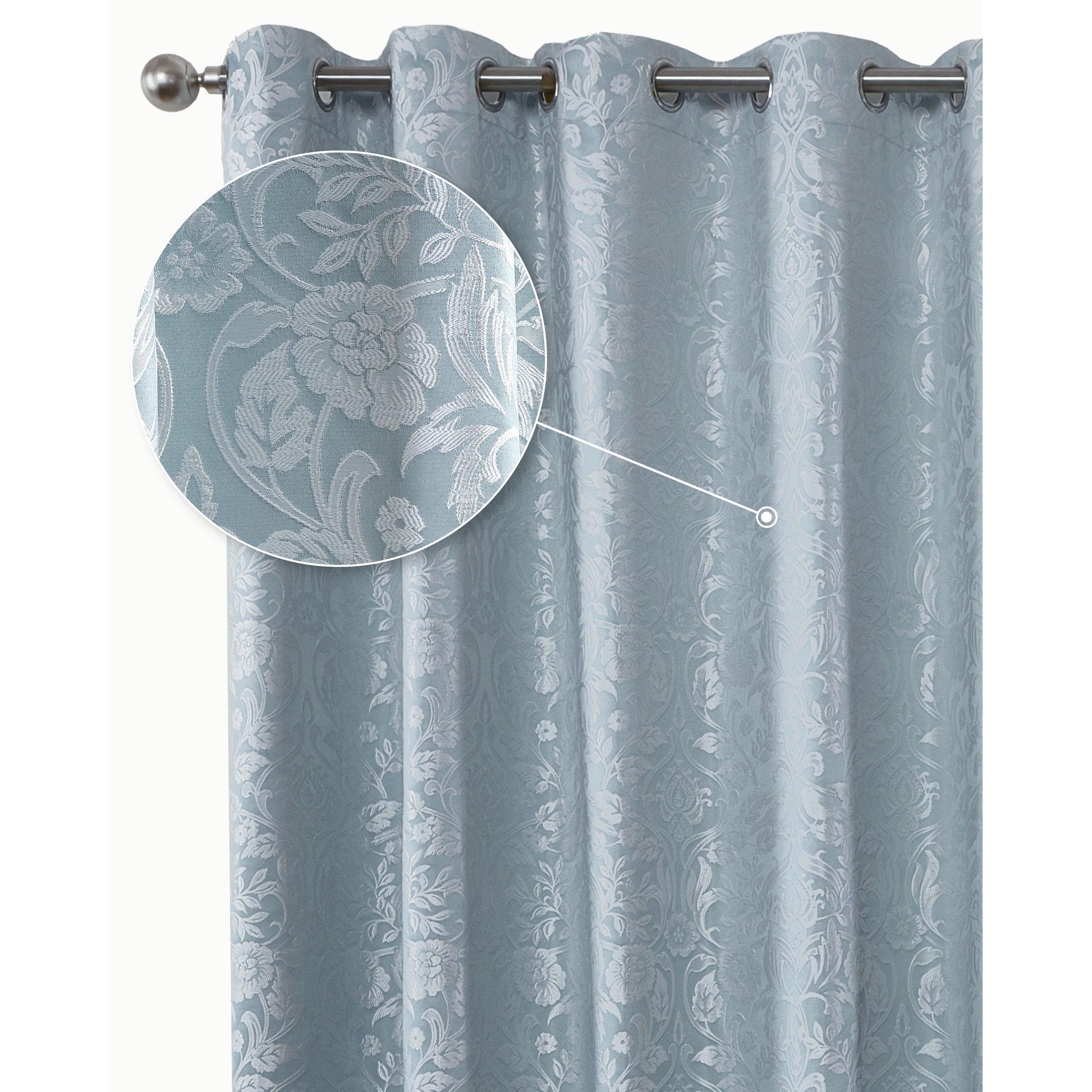 Lined Jacquard Curtains Eyelet Eden