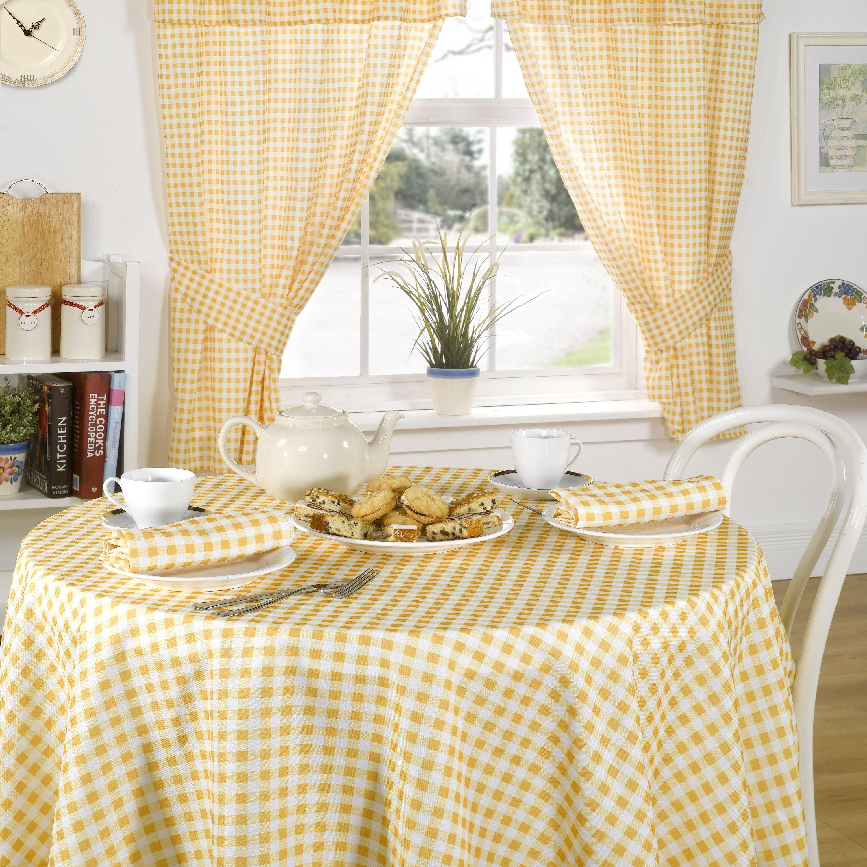 Lemon Yellow - Emma Barclay - Kitchen Curtains Pencil Pleat With Tiebacks Molly - 1