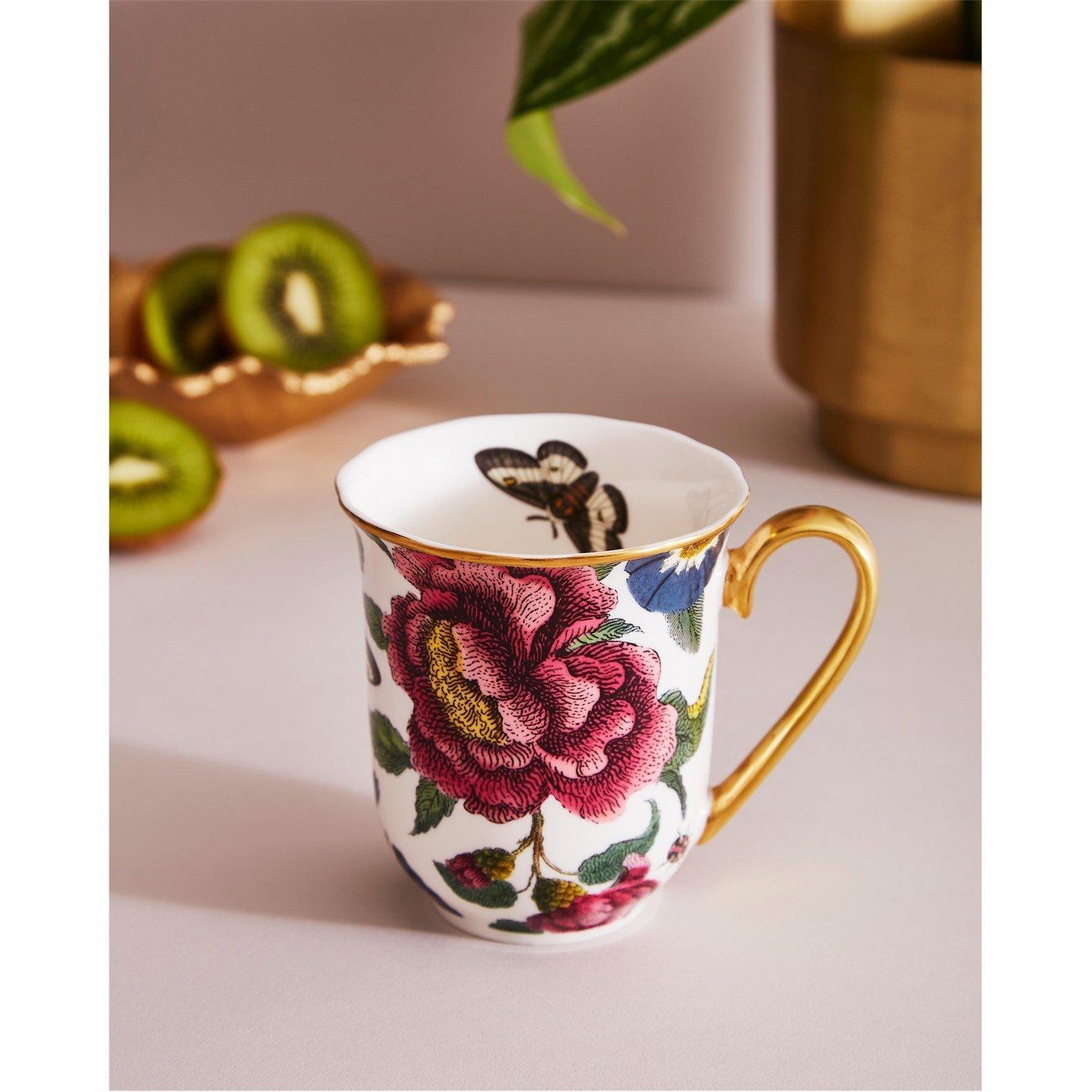 Multi - Spode Creatures of Curiosity - Creatures of Curiosity White Floral Mug - 1