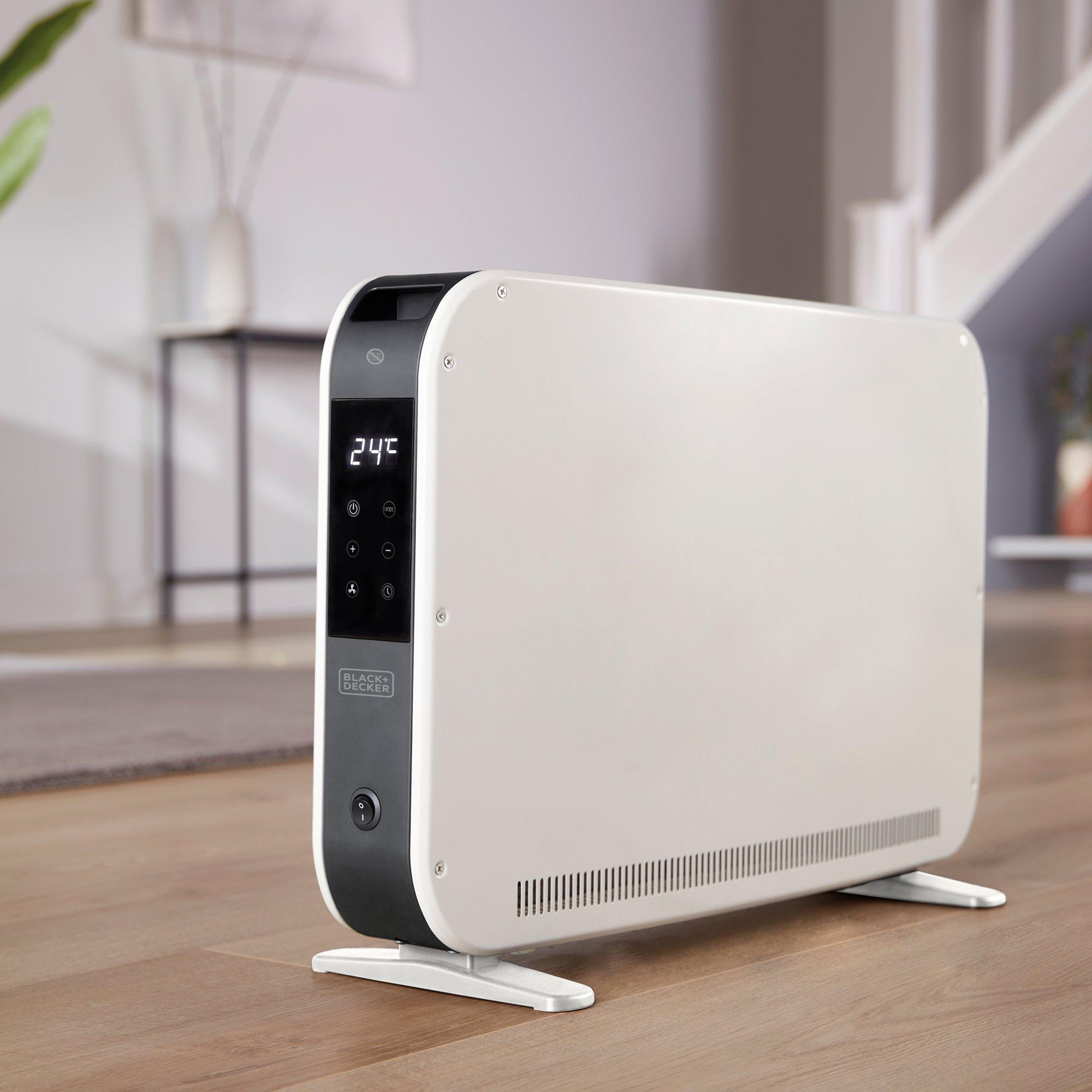 White - Black and Decker - 2.2KW Smart Convection Turbo Heater 3 Heat Settin - 12
