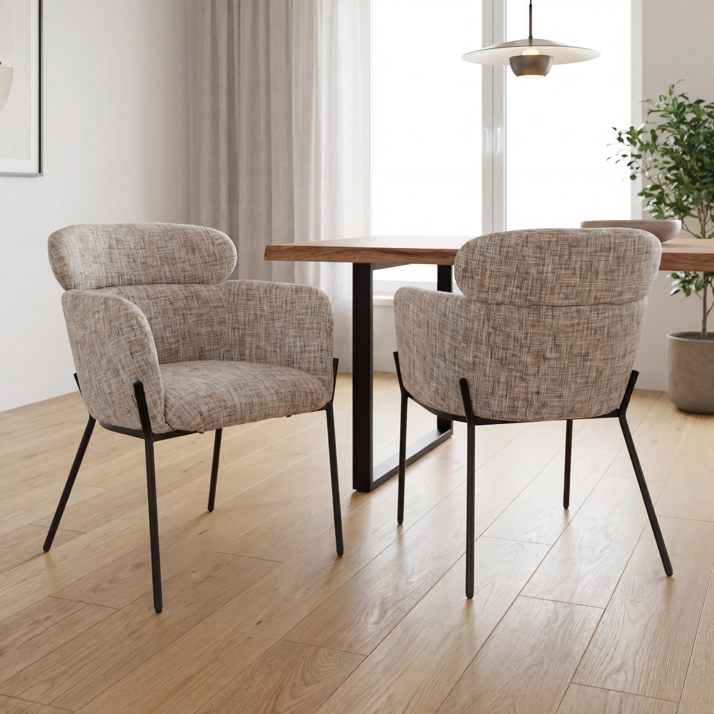 Toffee - Shankar - Set of 2 Rome Accent Chairs - 1