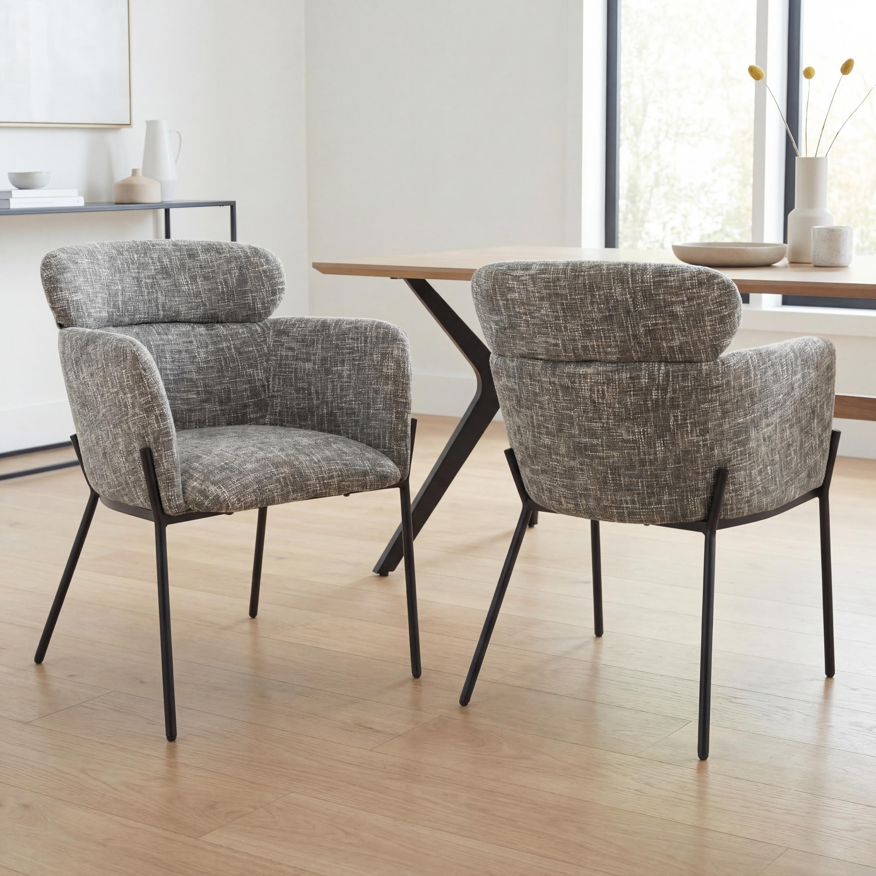 Shankar  Set Of 2 Rome Accent Chairs - Moss Heather - 63x83x62