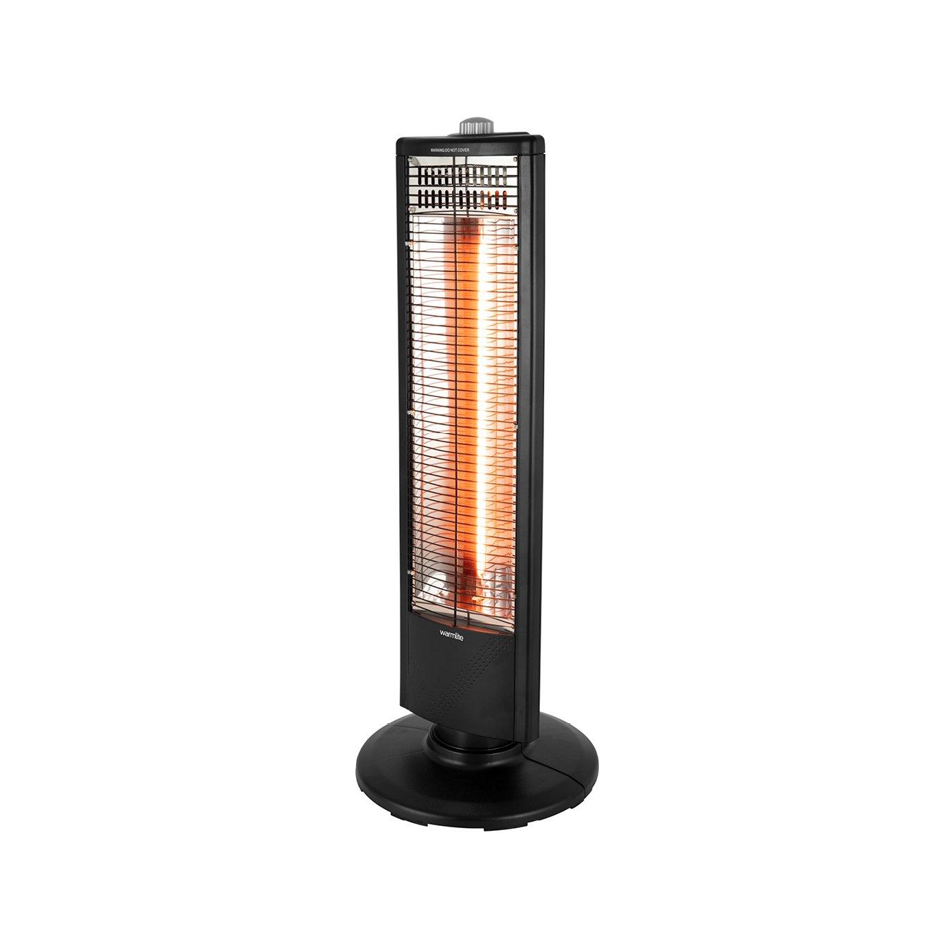 Black - Warmlite - 1KW Carbon Infrared Heater with Oscillation 2 Hea - 1
