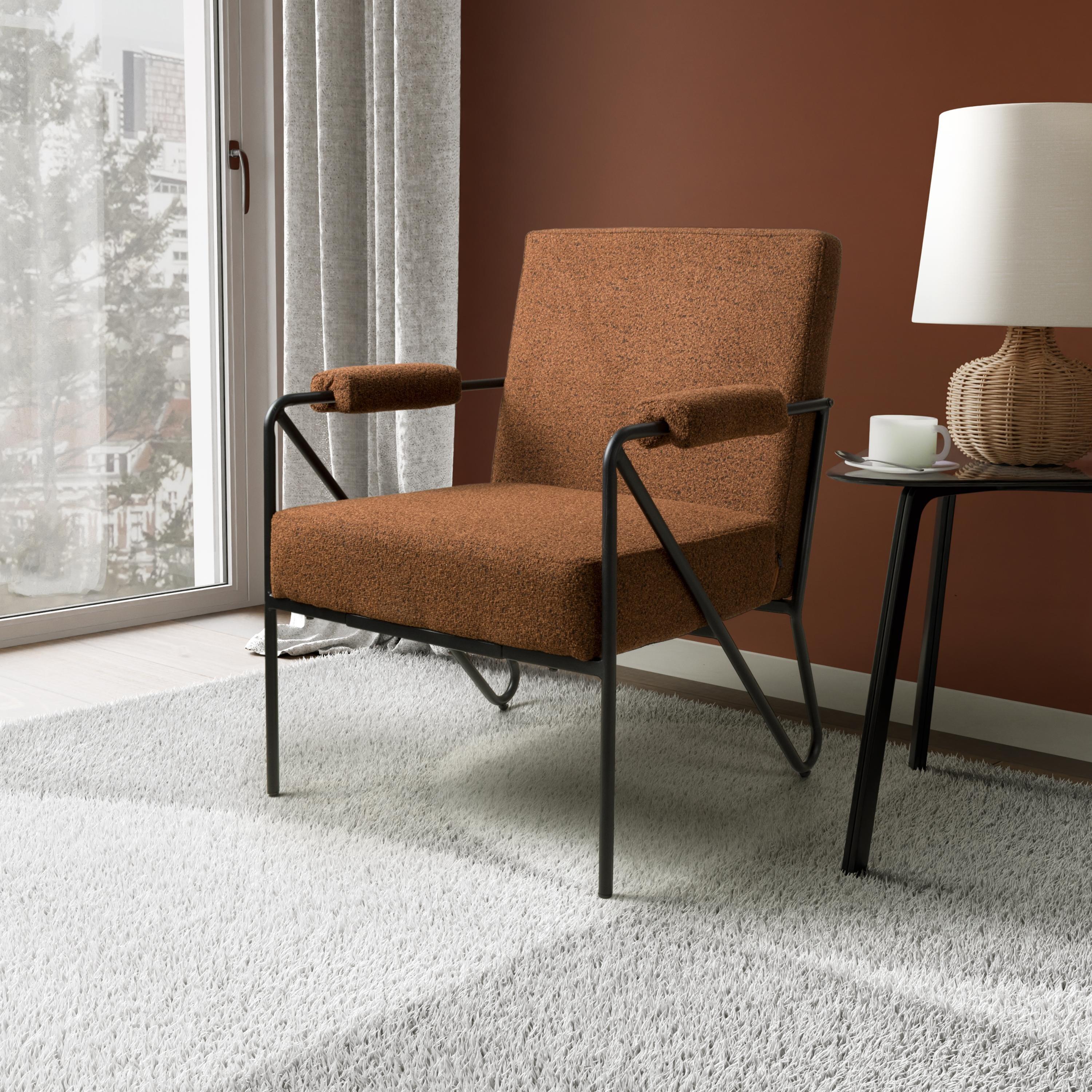 Shankar  Oslo Speckled Armchair - Burnt Orange - 71x85x70cm
