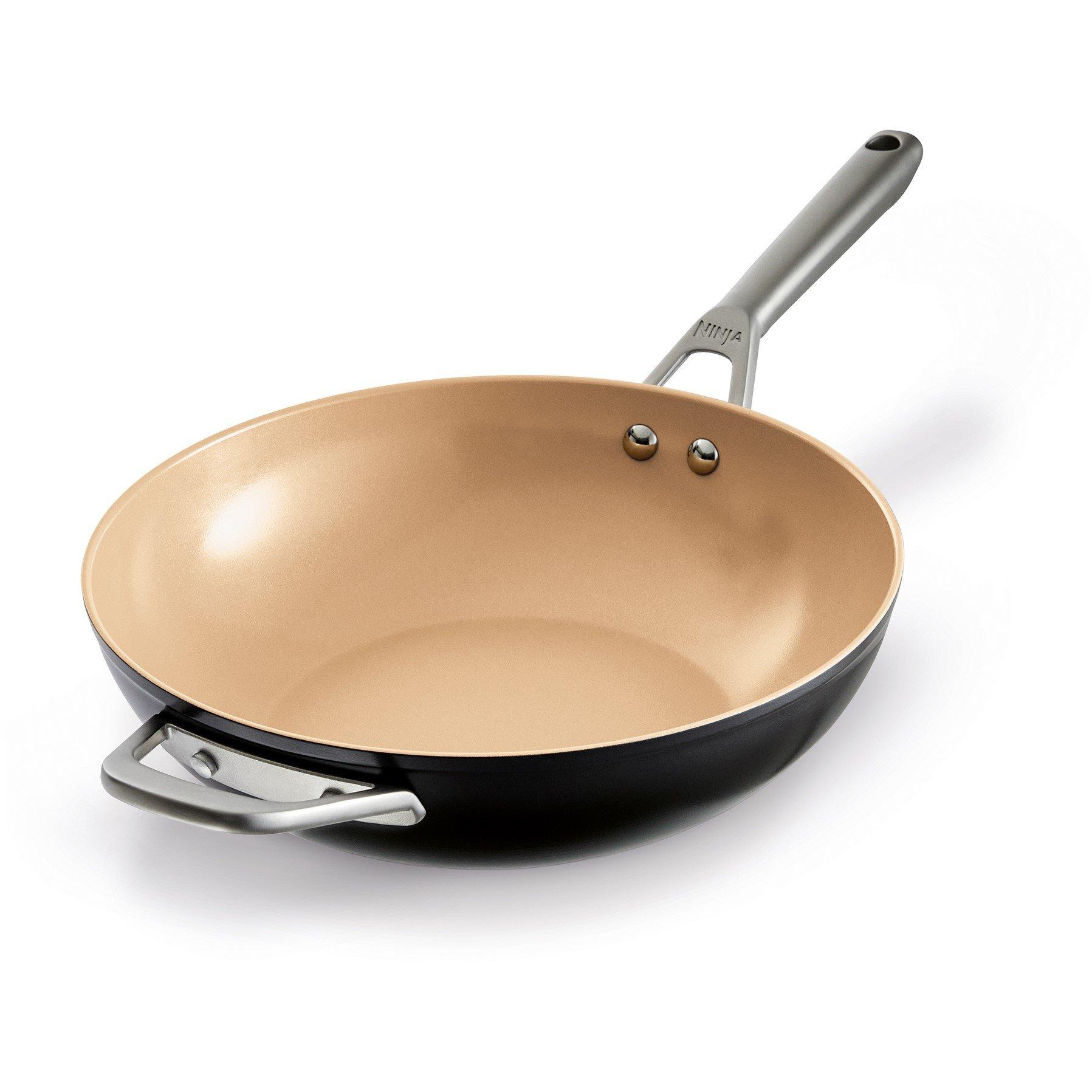 Grey - Ninja - Extended Life Ceramic 28cm Wok CW90928UK - 1