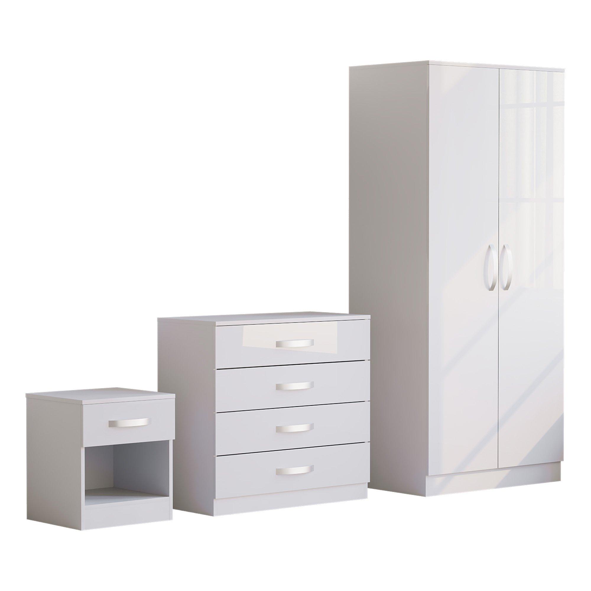 White - Lassic - Vida Designs Hulio Trio Bedroom Set - 9