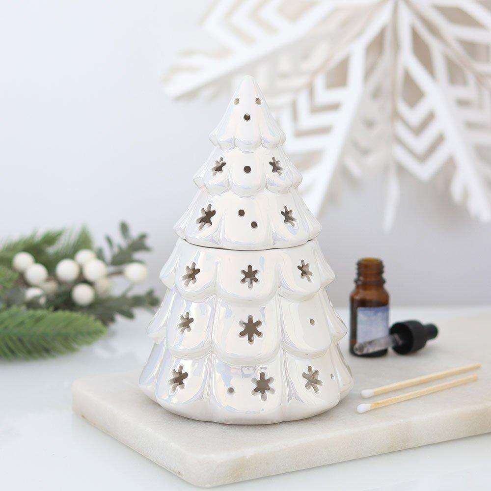 White - Something Different - Iridescent Fir Tree Oil Burner - 1