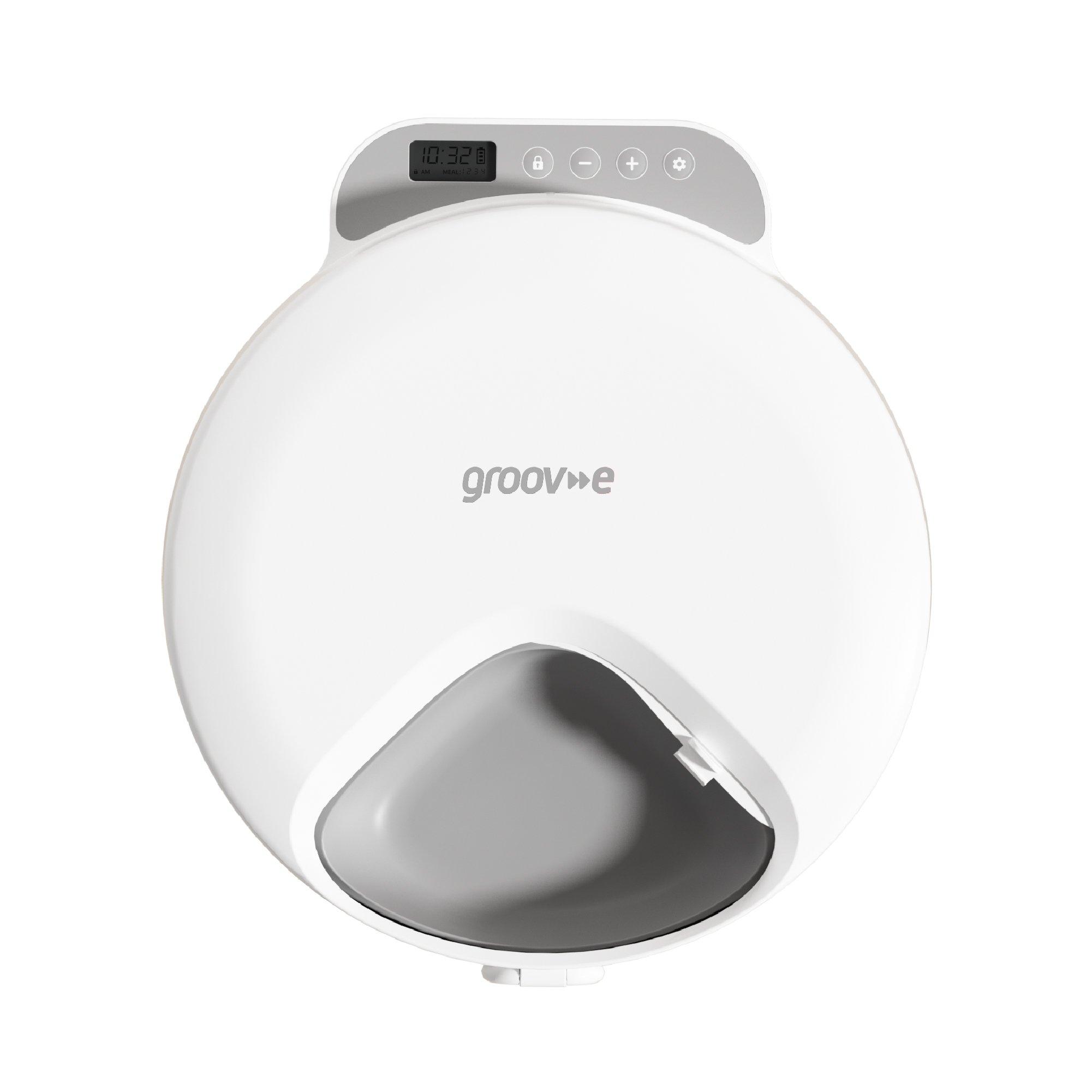 White - Groov-e - Pet-Tech Automatic Wet Food Pet Feeder - White - 2