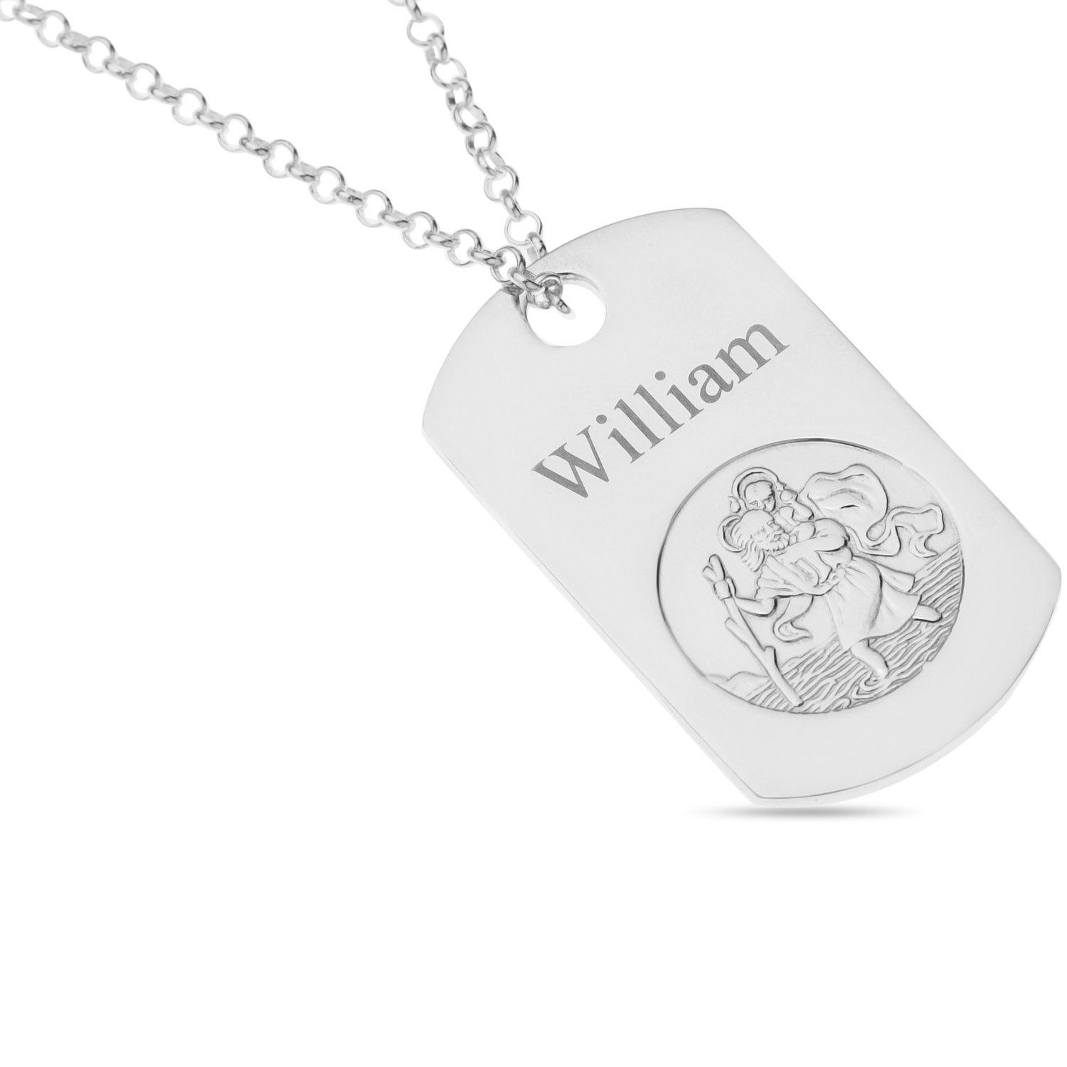 Silver - Other - PERSONALISED STERLING SILVER ST CHRISTOPHER