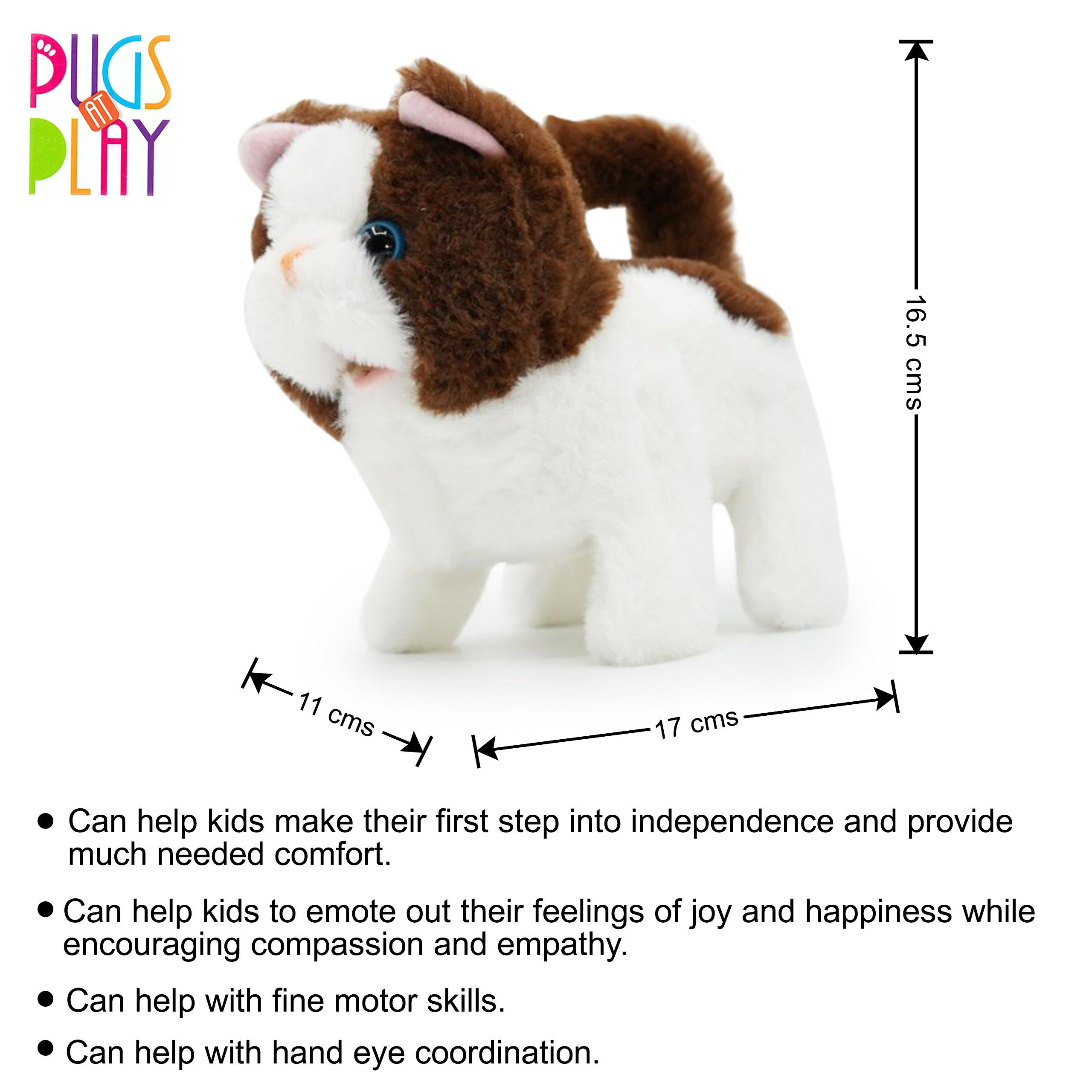 Multi - Pugs at Play - Bella Interactive Walking Cat Plush Toy - 4