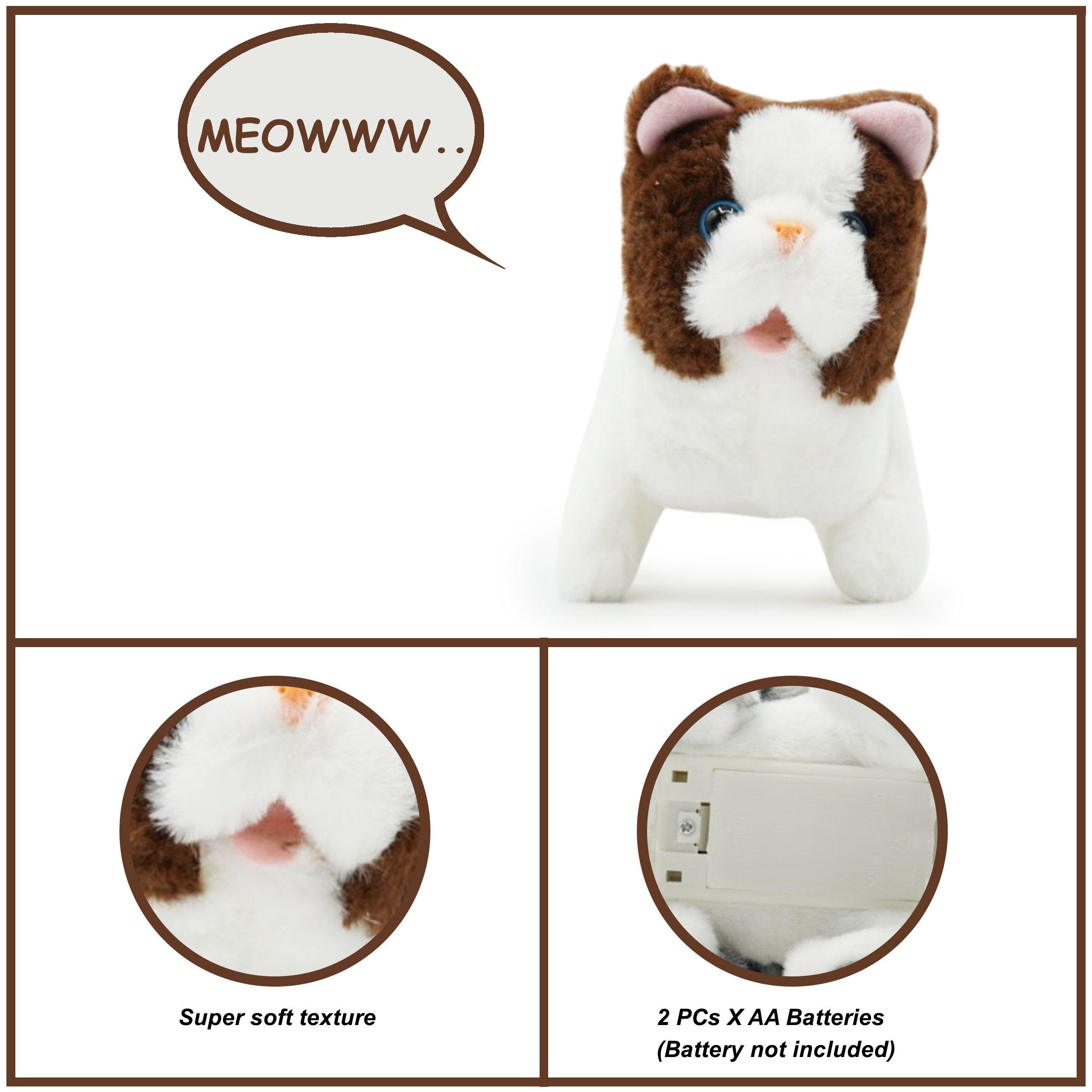 Multi - Pugs at Play - Bella Interactive Walking Cat Plush Toy - 5