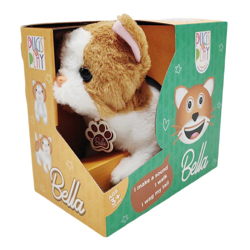 Multi - Pugs at Play - Bella Interactive Walking Cat Plush Toy - 8