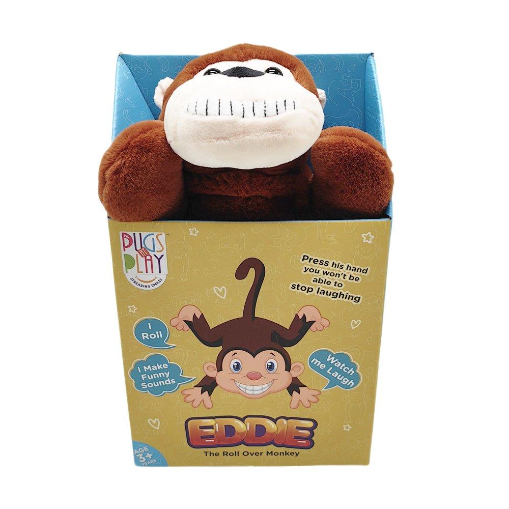 Multi - Pugs at Play - Eddie Roll Over Monkey Interactive Plush Toy - 7