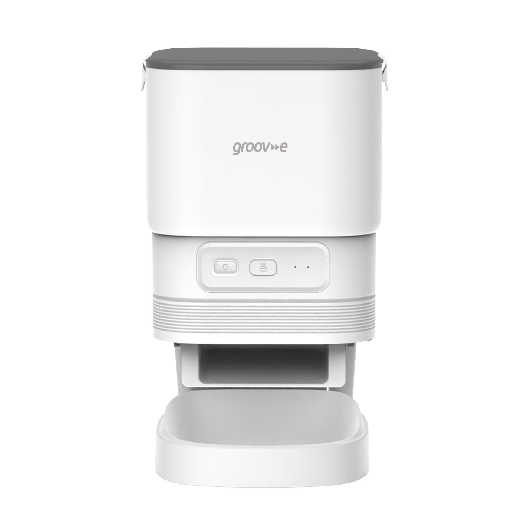 White - Groov-e - Pet-Tech Smart Wi-Fi Pet Feeder - White - 2