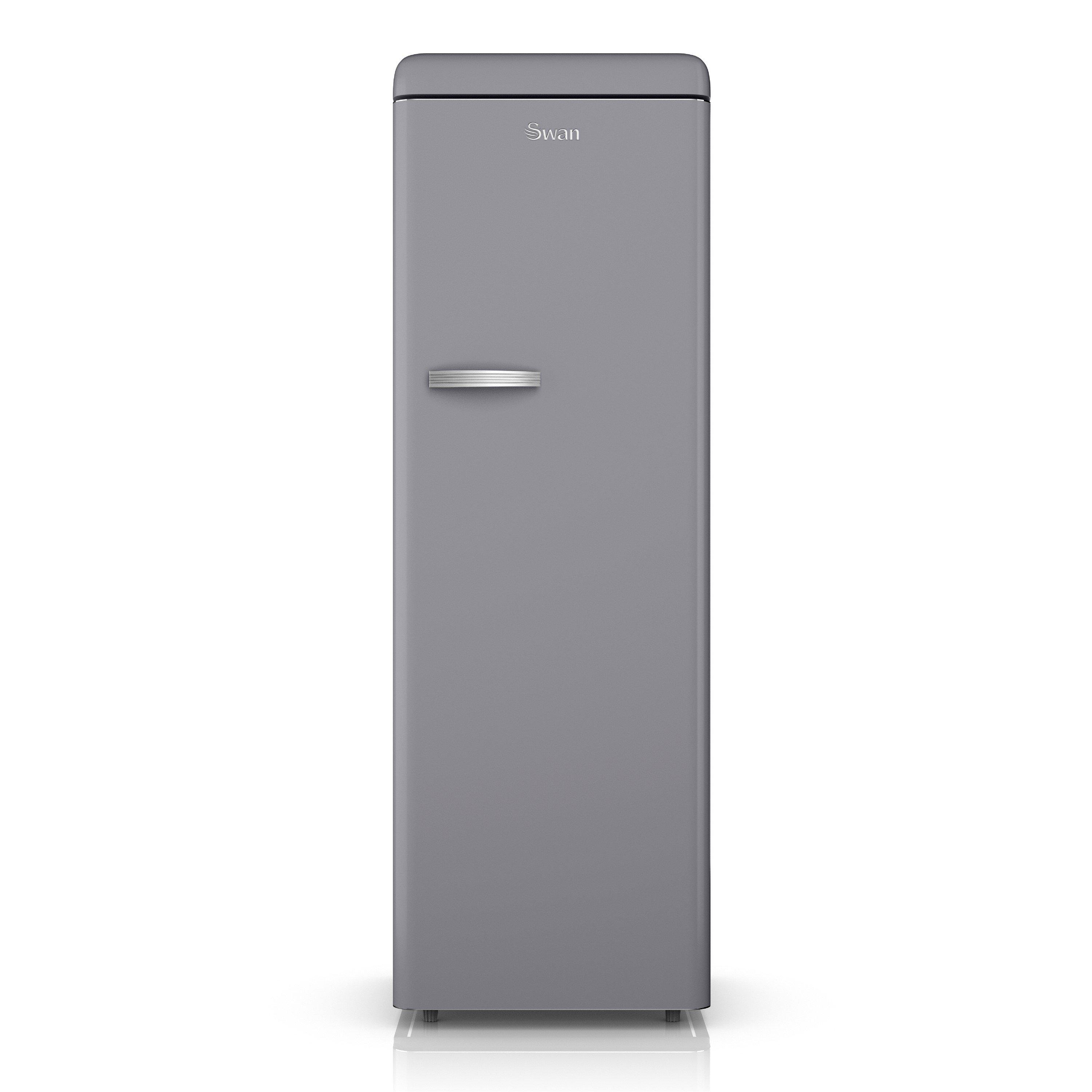 Grey - Swan - Retro Tall Fridge Grey - 1