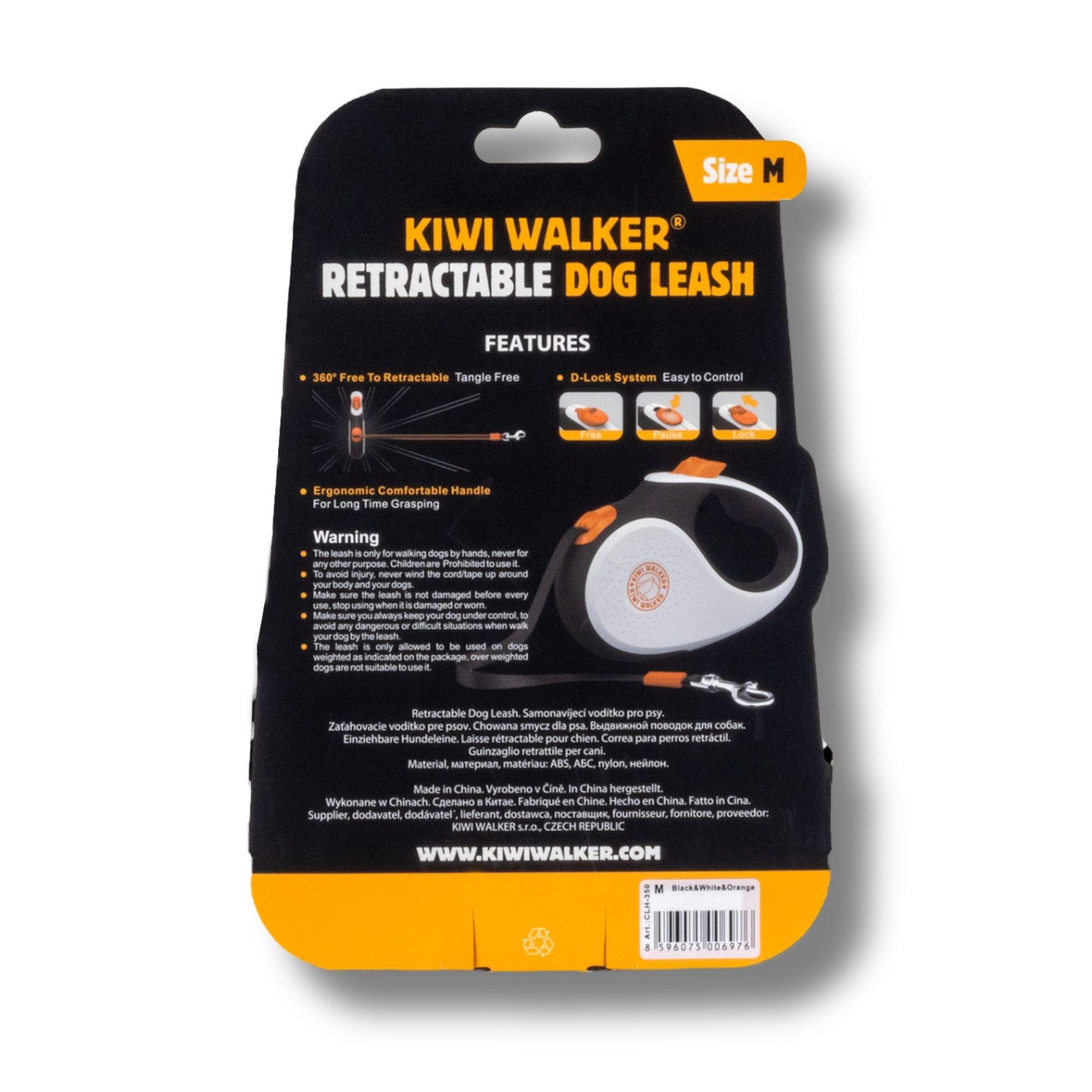 White - Kiwi Walker - Retractable Dog Leash - 5