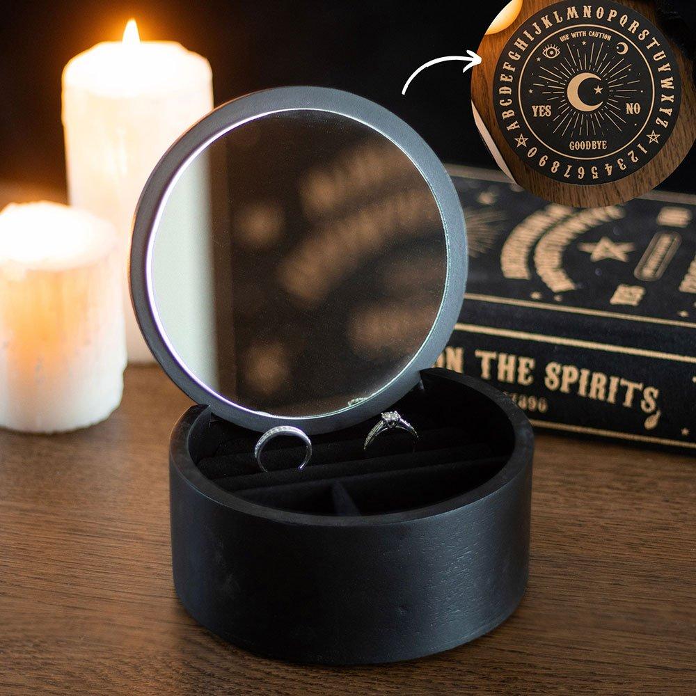 Multi - Something Different - Black Talking Board Jewellery Box - 2