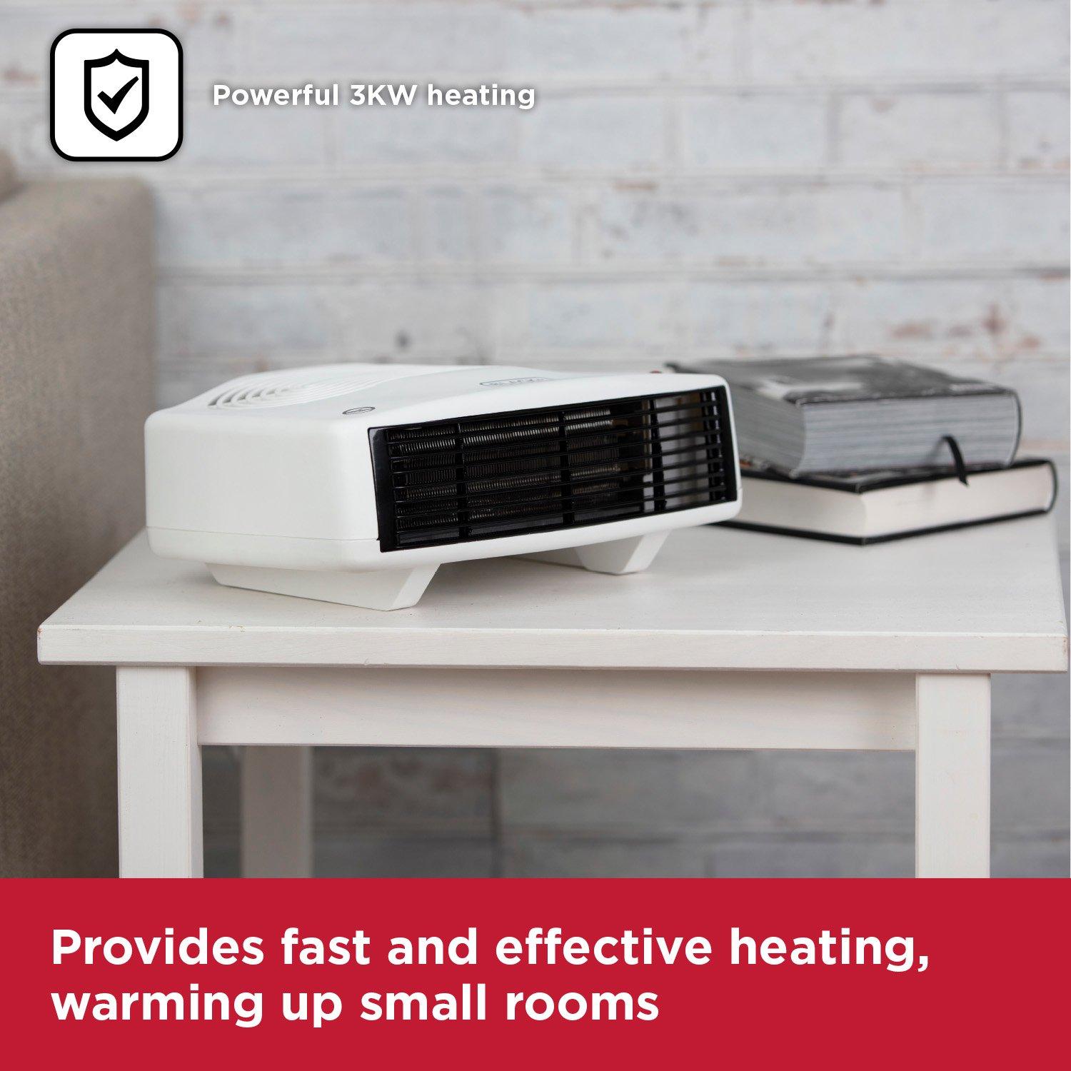 White - Black and Decker - Fan Heater with Climate Control 3kW White - 3