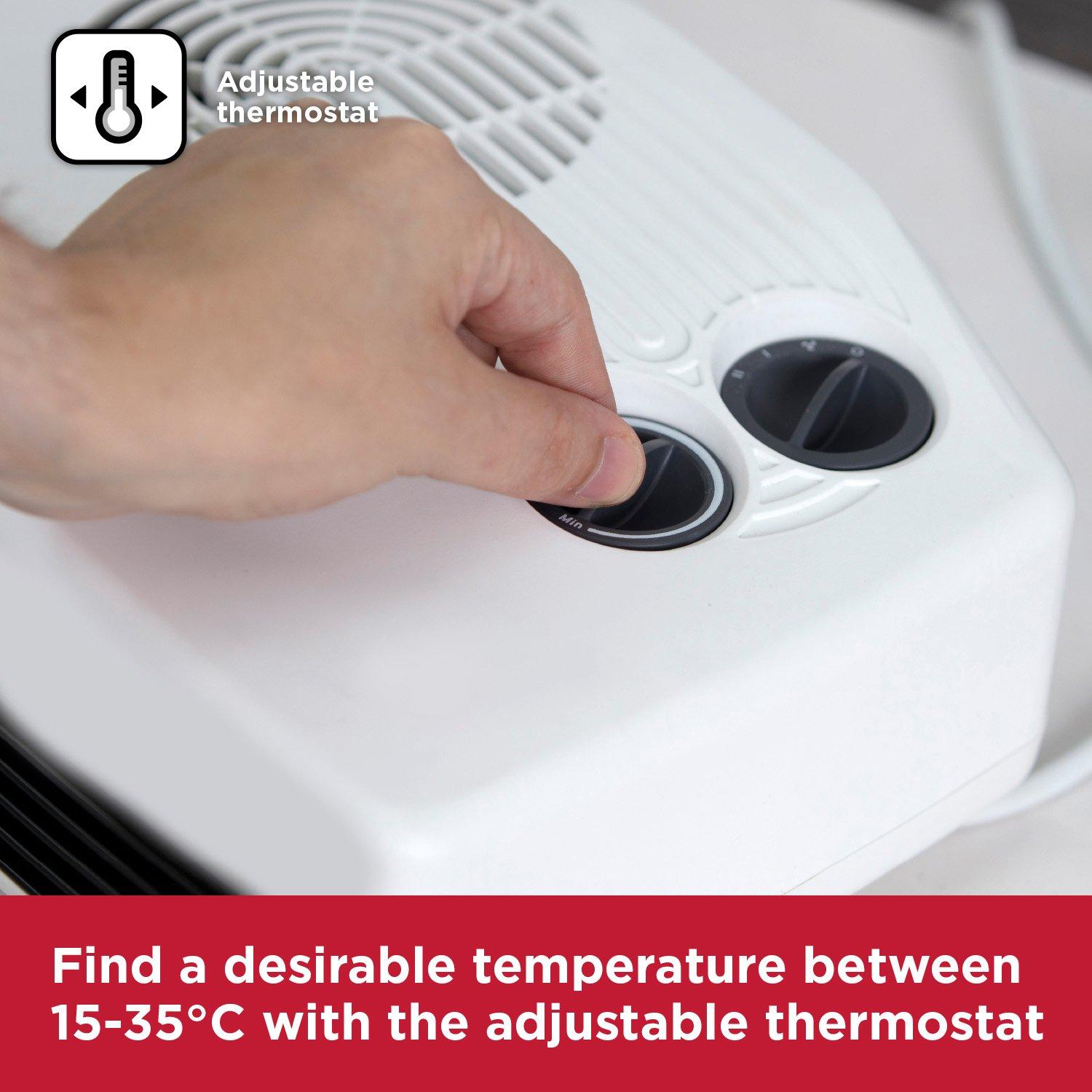 White - Black and Decker - Fan Heater with Climate Control 3kW White - 6