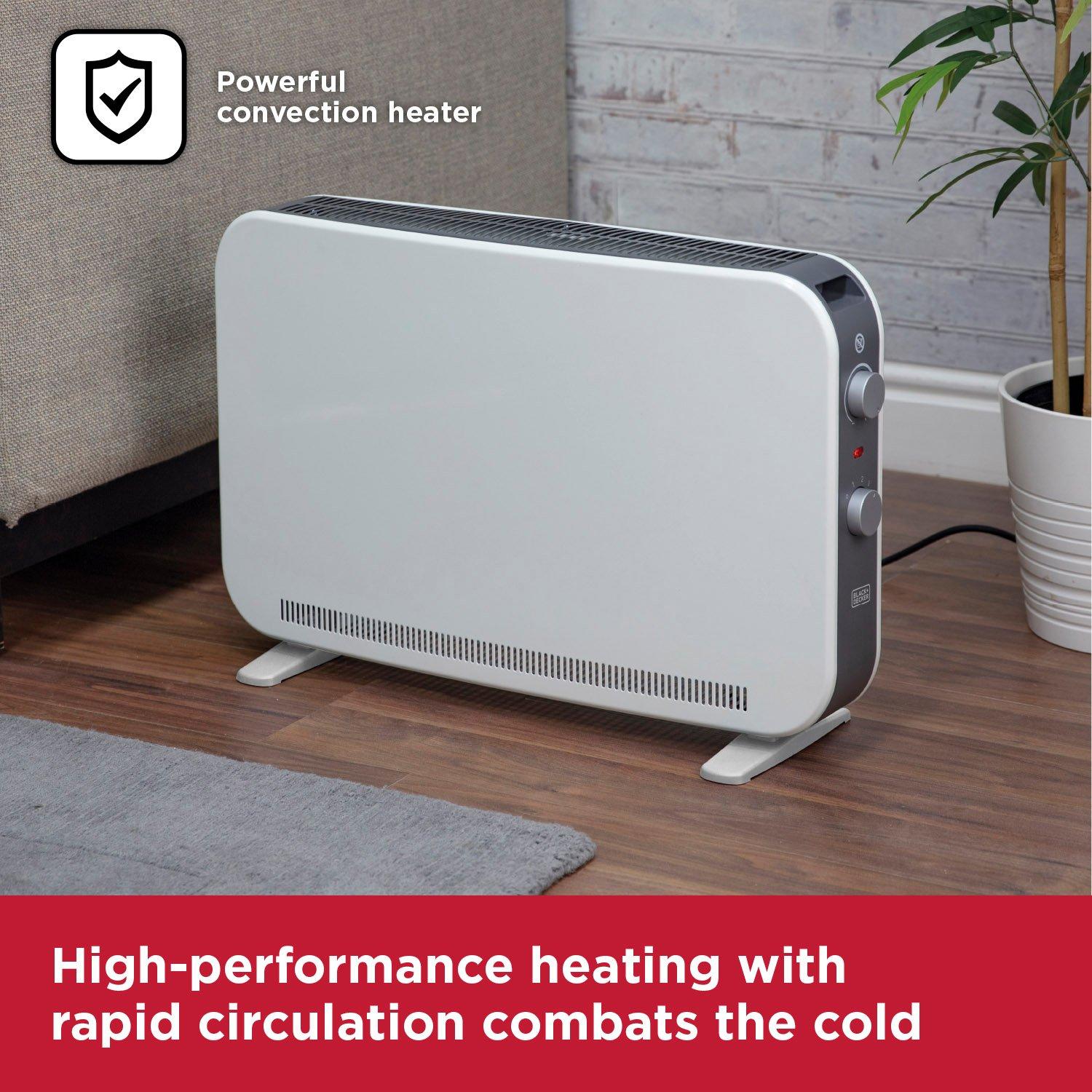White - Warmlite - 2.2KW Portable Convector Heater Anti-Frost Protec - 3