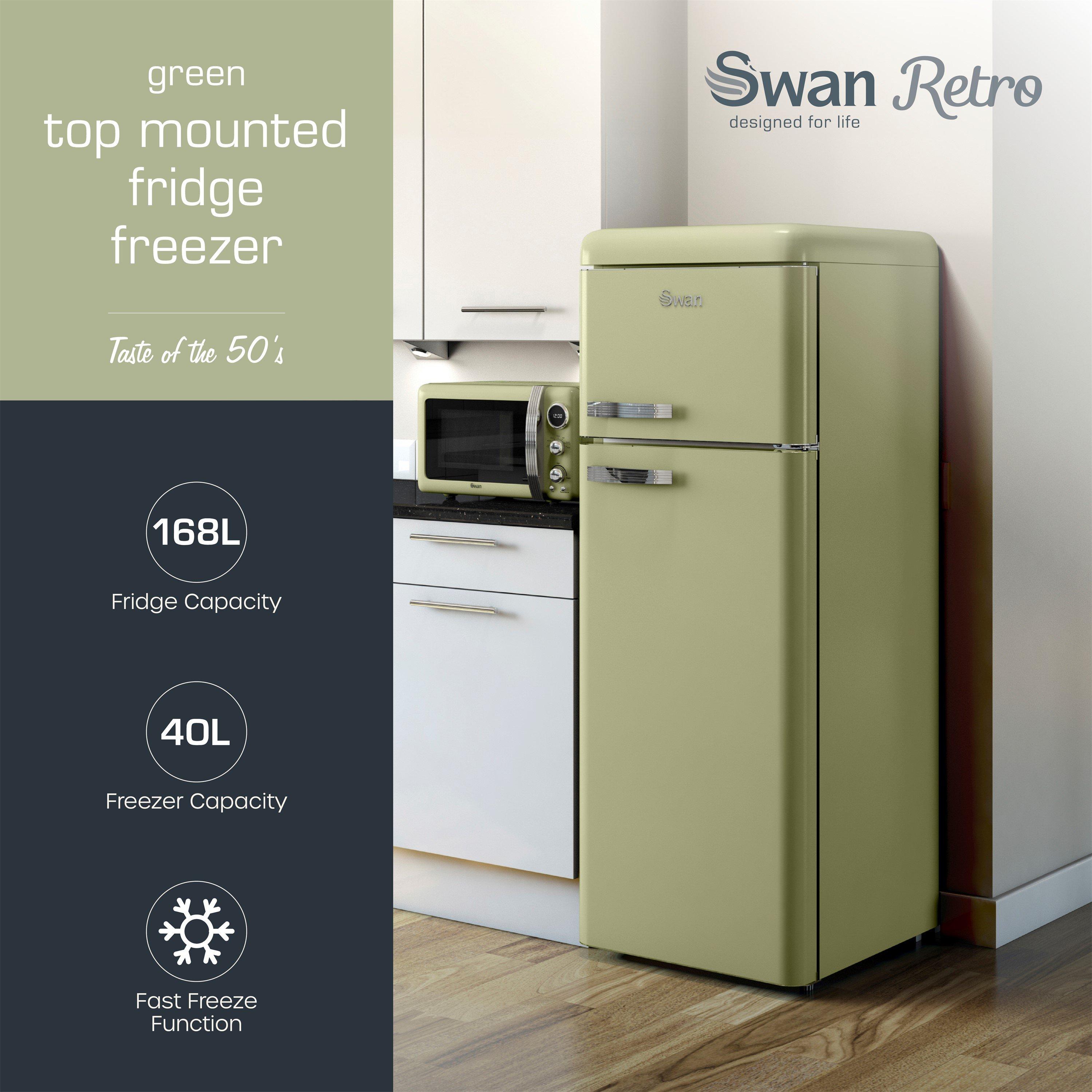 Green - Swan - Top Mounted Fridge Freezer - 2