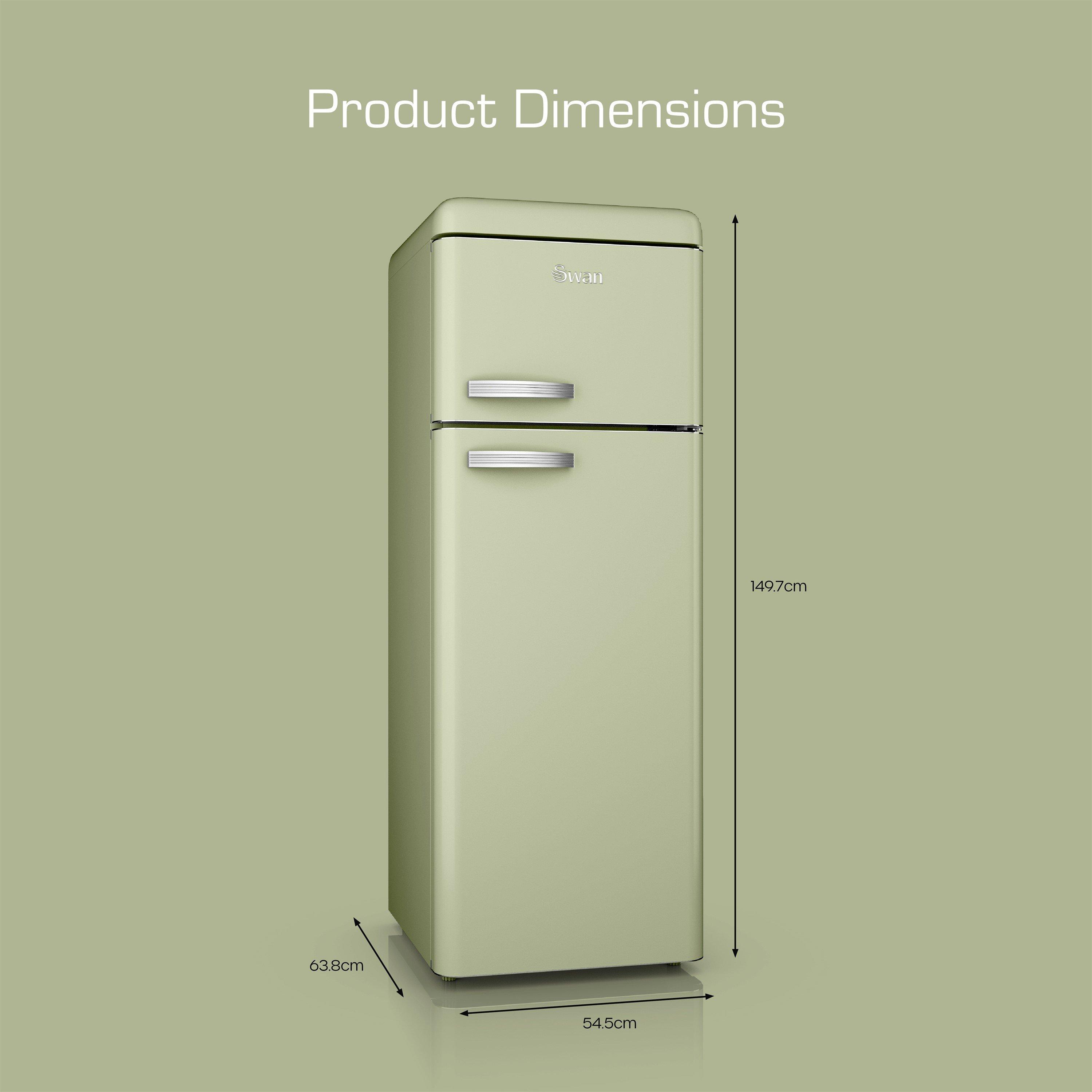 Green - Swan - Top Mounted Fridge Freezer - 6